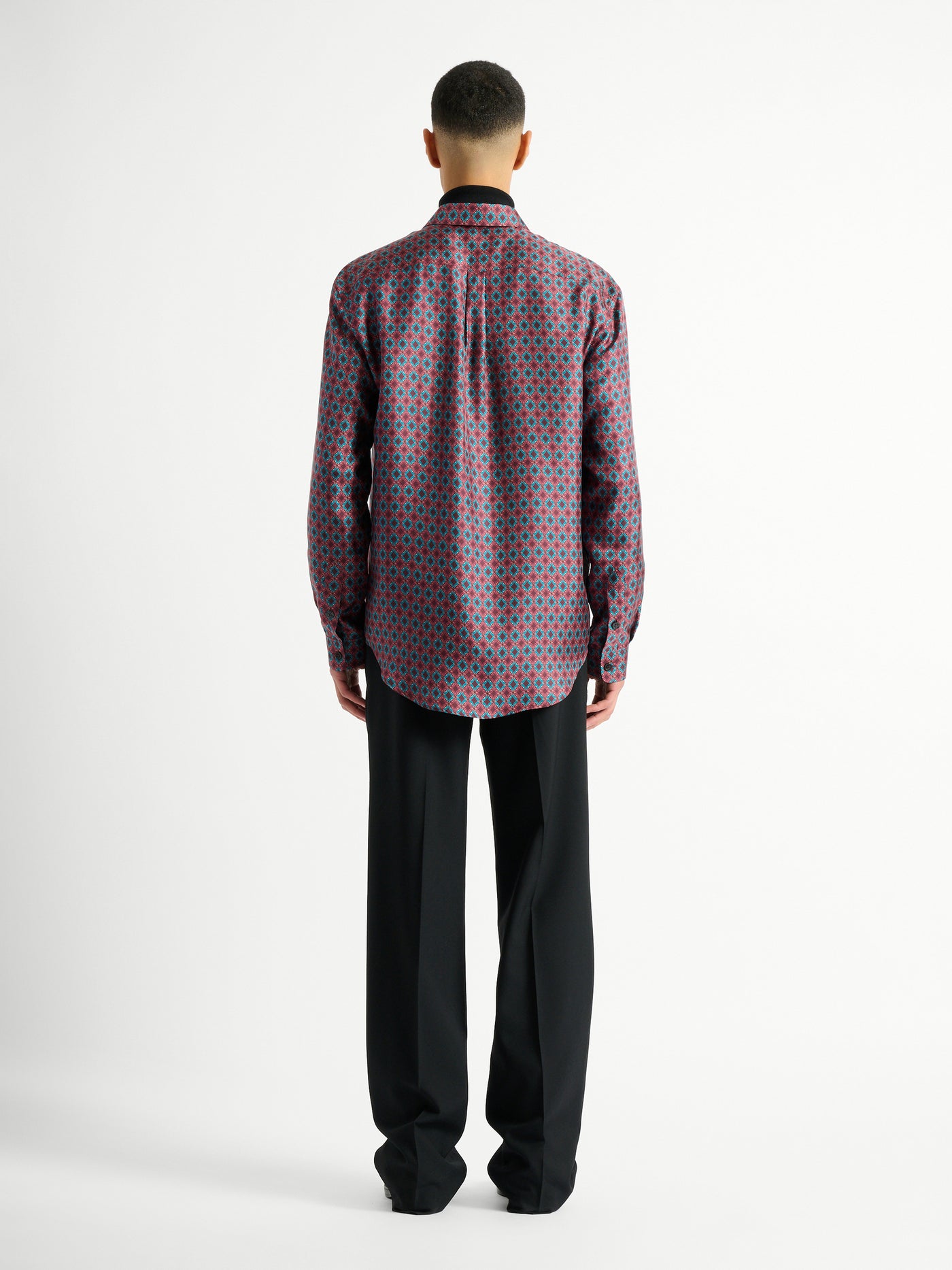 Chemise en soie imprimée
