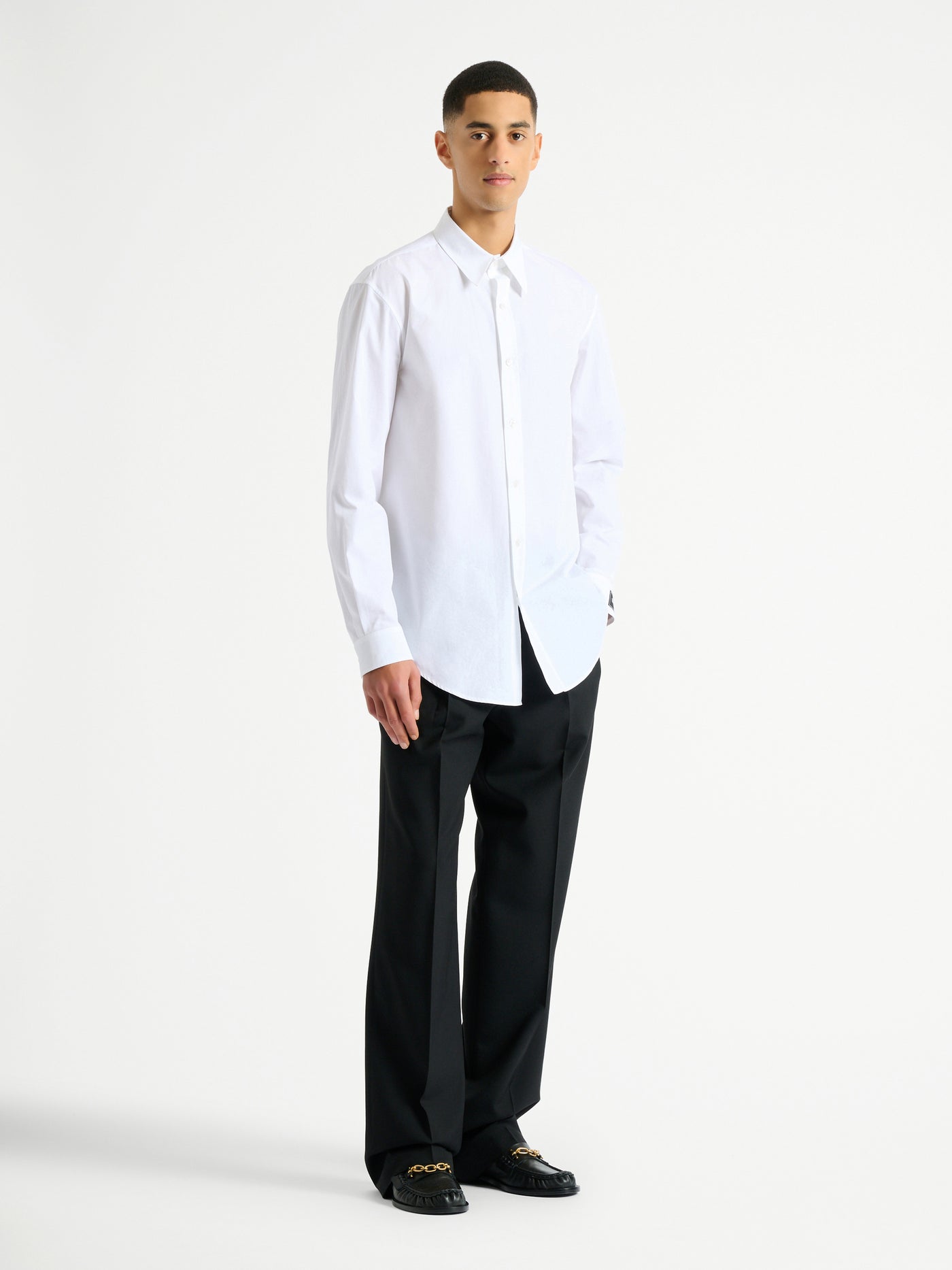 Camisa Balmain Paris de popelina de algodón