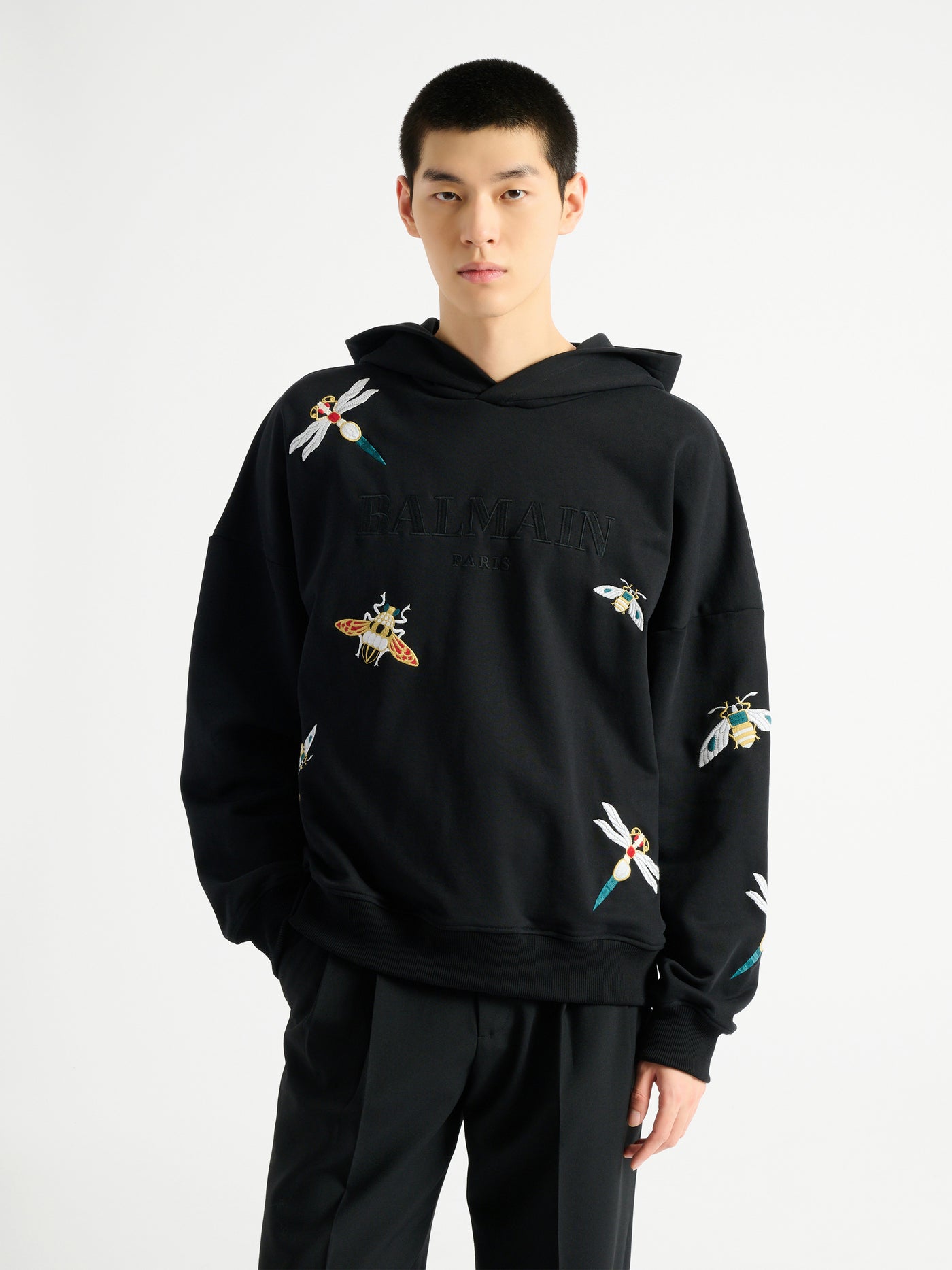 Hoodie Balmain Insect brodé