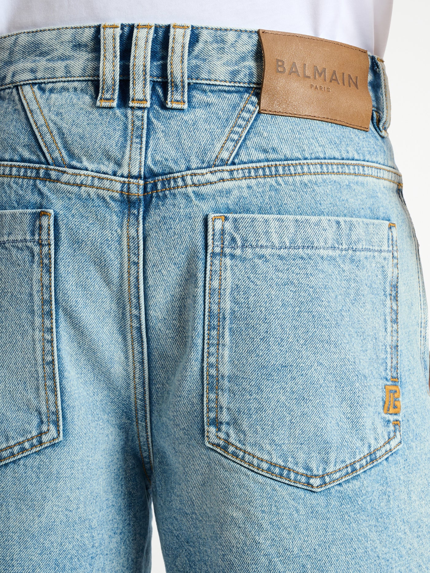 Bermuda en denim délavé Light blue