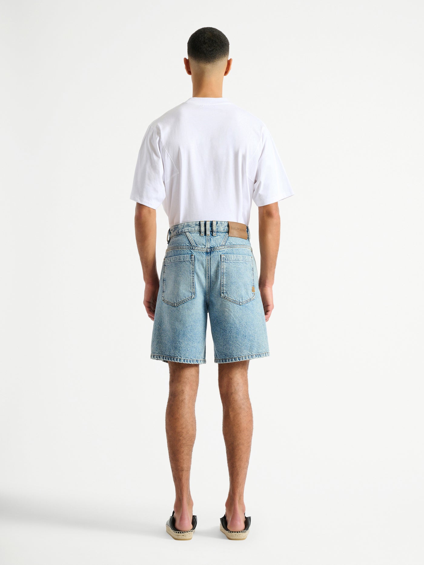 Bermuda en denim délavé Light blue