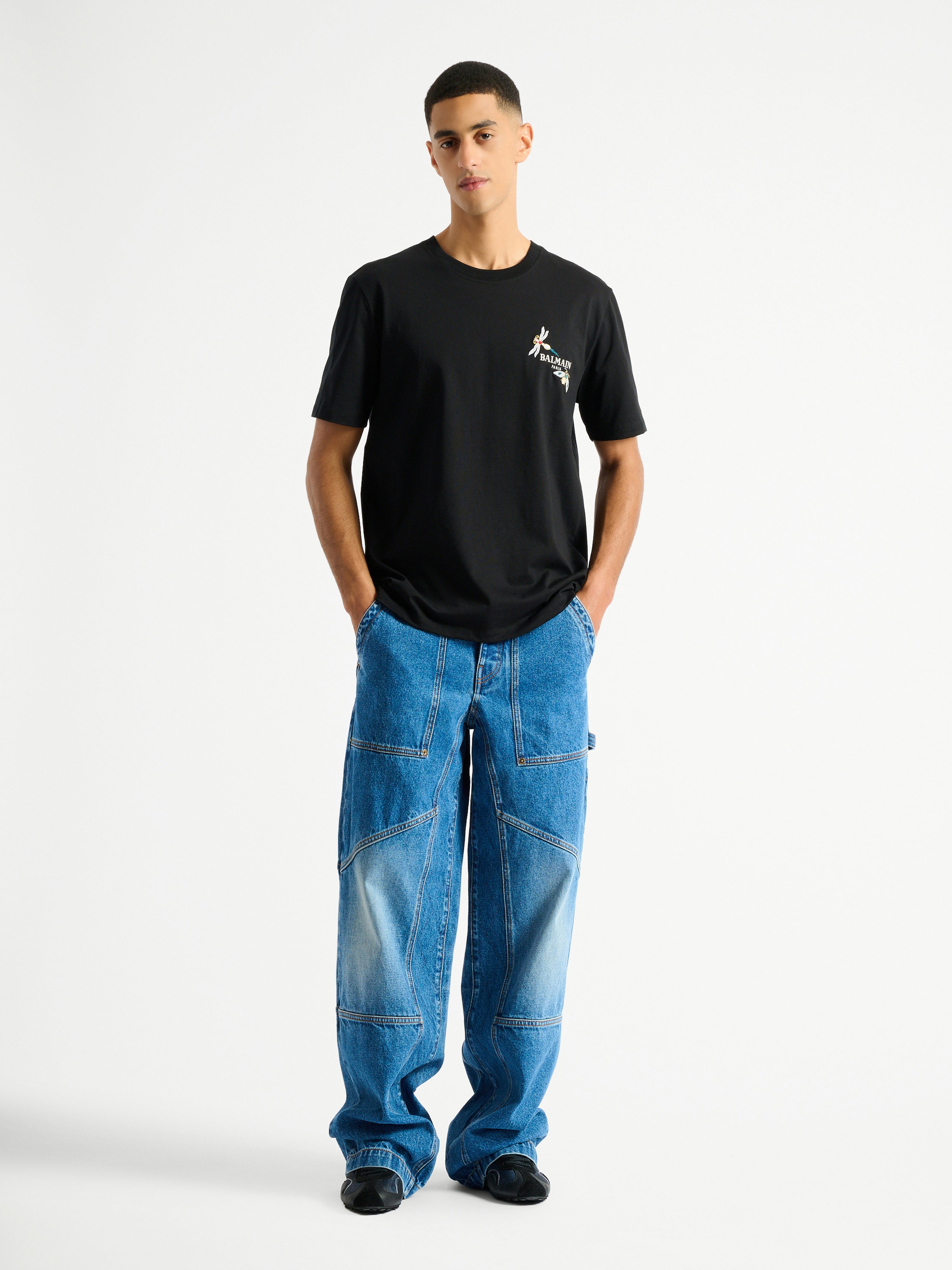 Blue ウォッシュドデニム カーペンタージーンズ ブルー - メンズ | BALMAIN