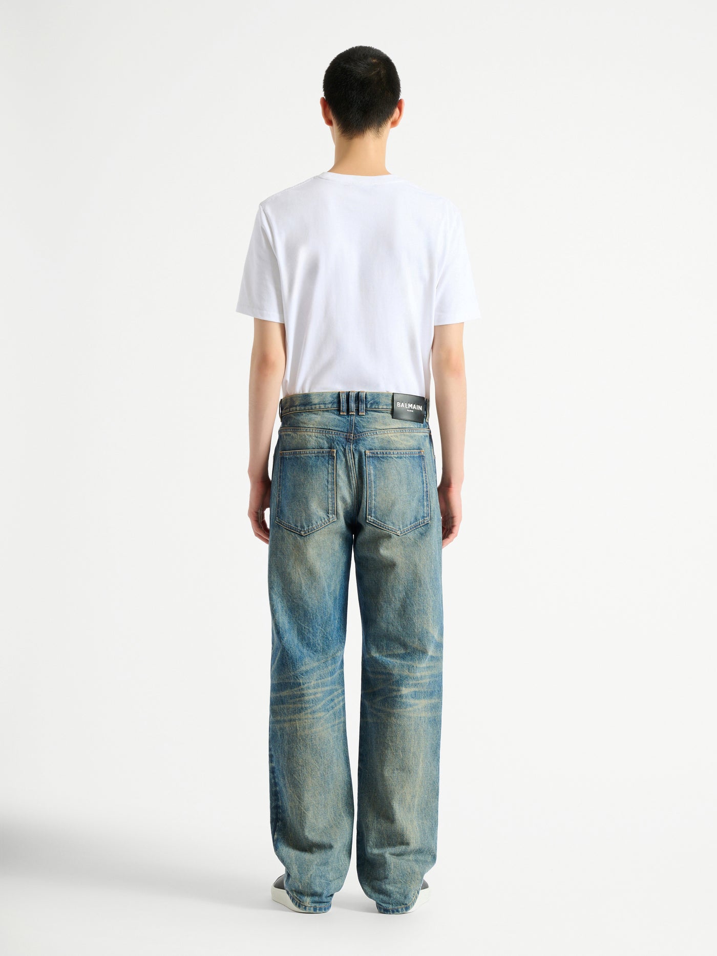 Lässige Jeans aus verwaschenem Denim in Vintage Blue