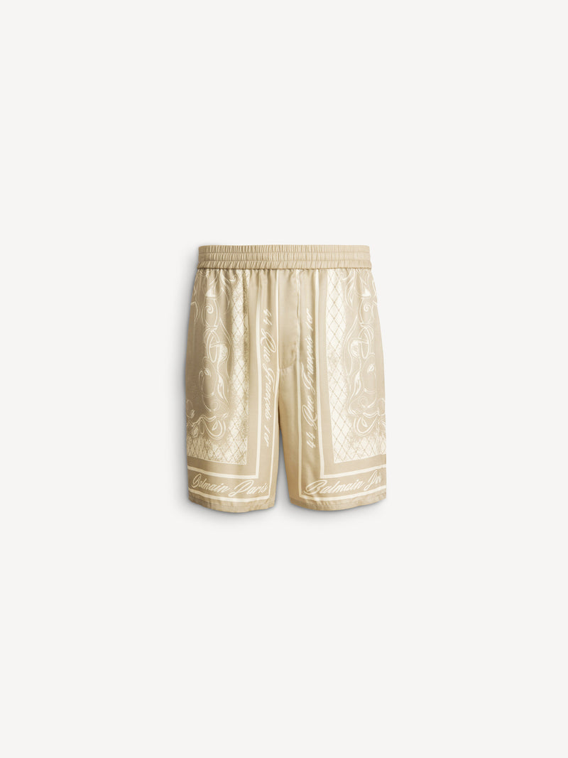 Printed Foulard pyjama shorts