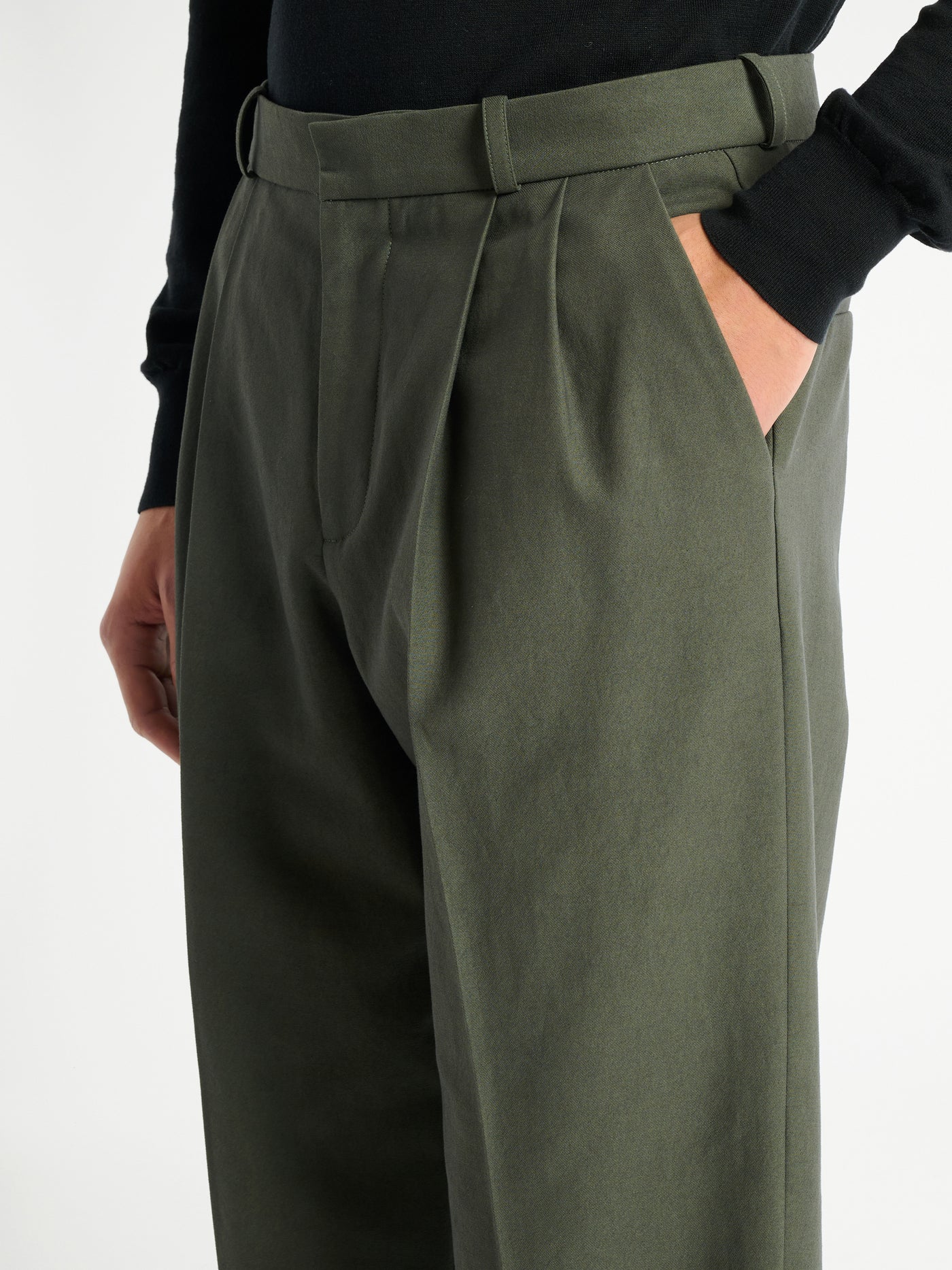 Pantalon en sergé de coton
