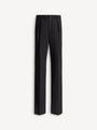 Wool trousers with elasticated waist