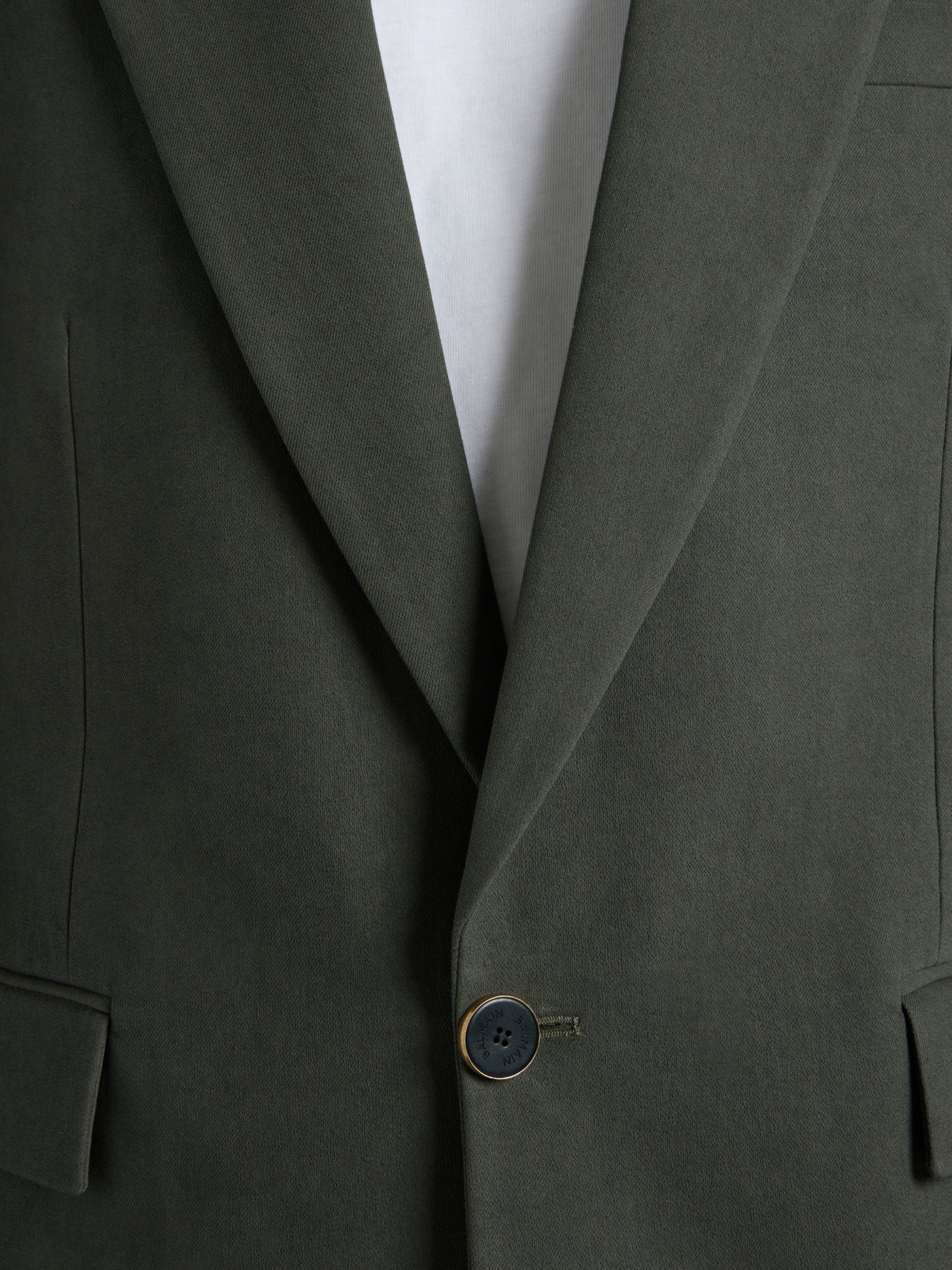 Chaqueta de 1 botón de sarga de algodón