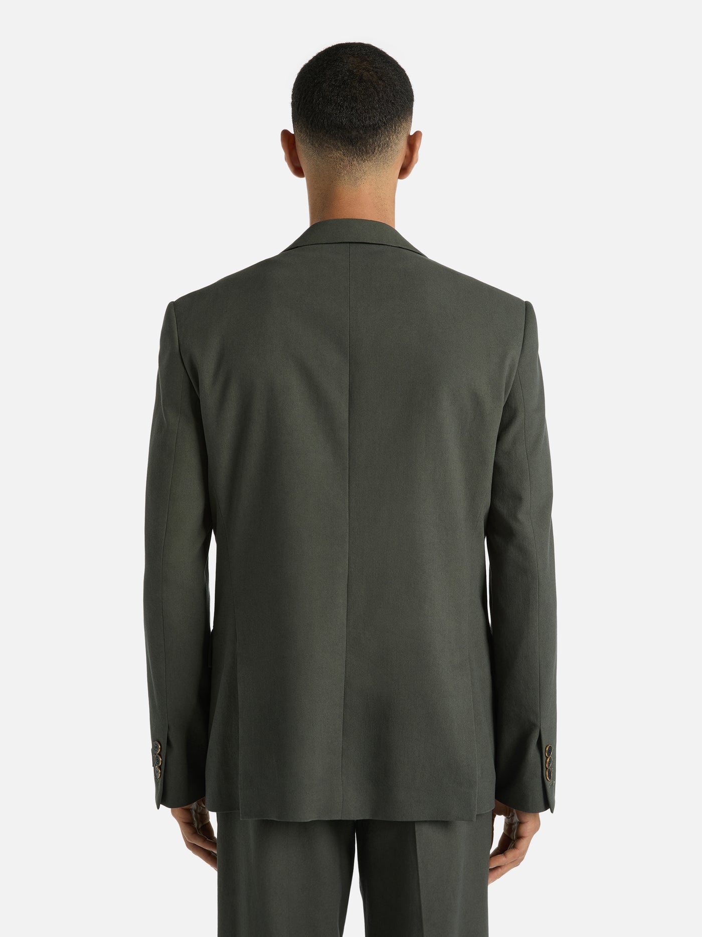 Chaqueta de 1 botón de sarga de algodón