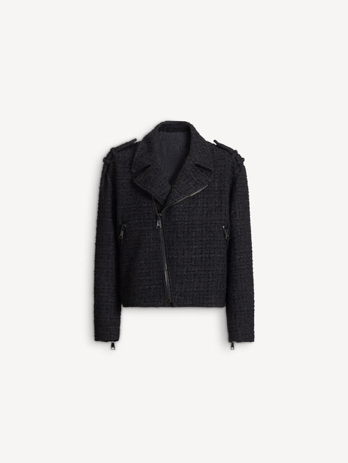 Tweed biker jacket