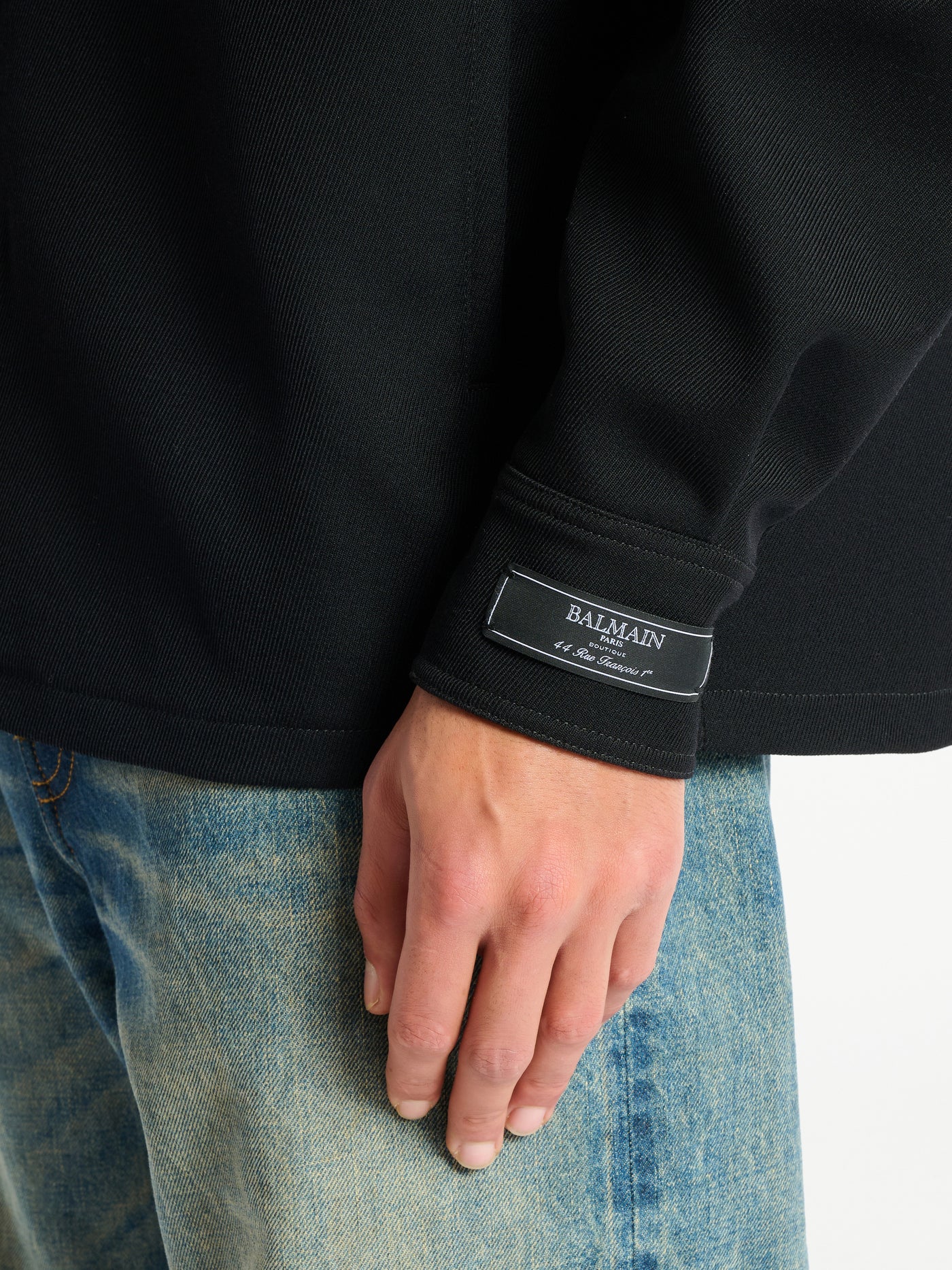 Wool twill overshirt