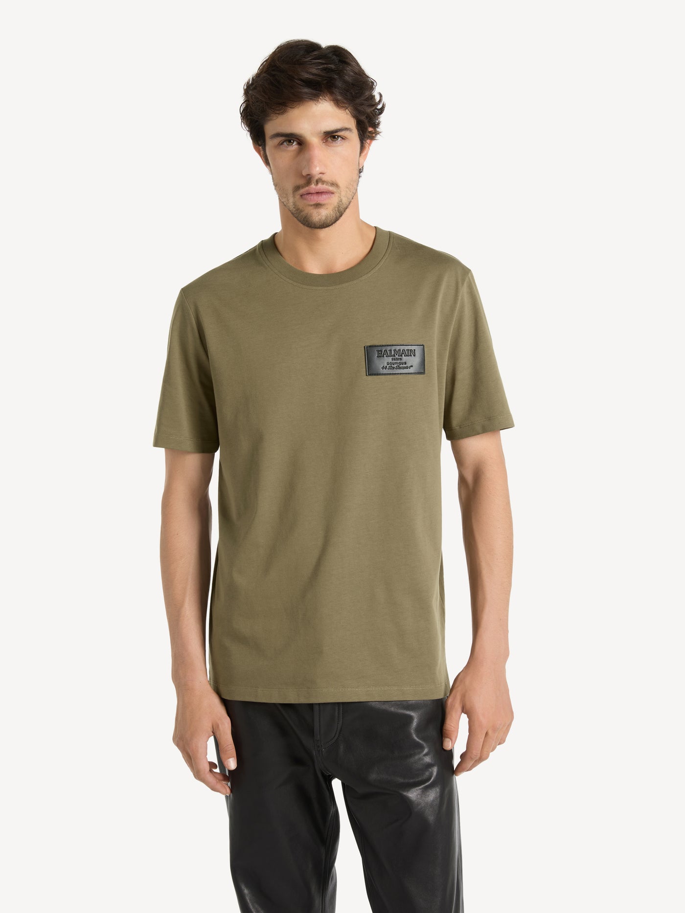 T-shirt con etichetta Balmain Vintage in pelle