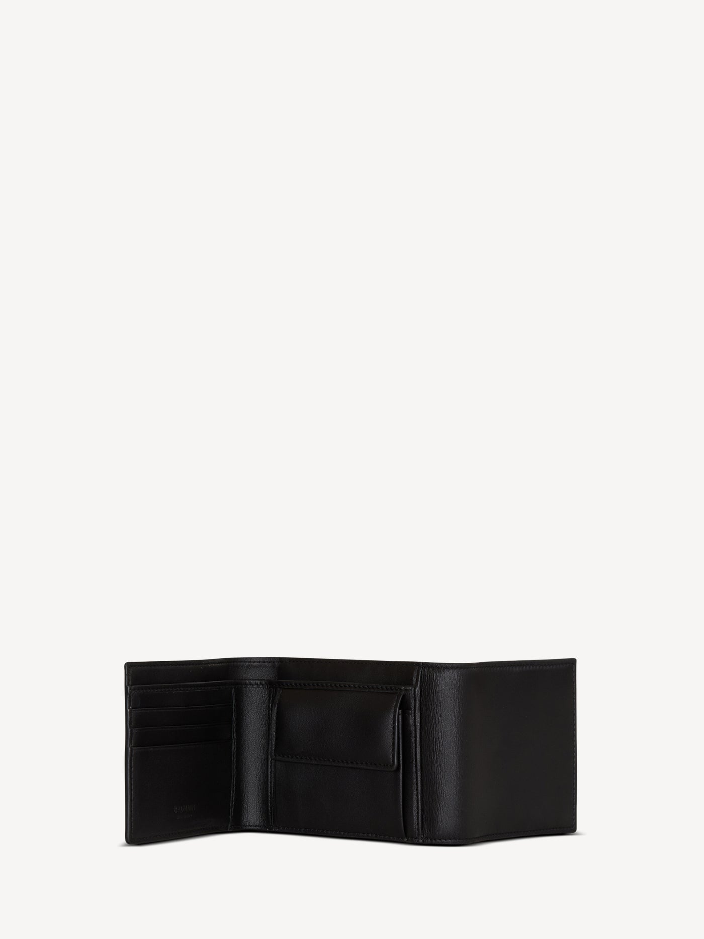 Portefeuille Trifold en cuir lisse
