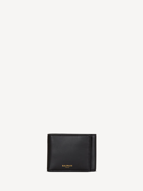 Portefeuille Trifold en cuir lisse