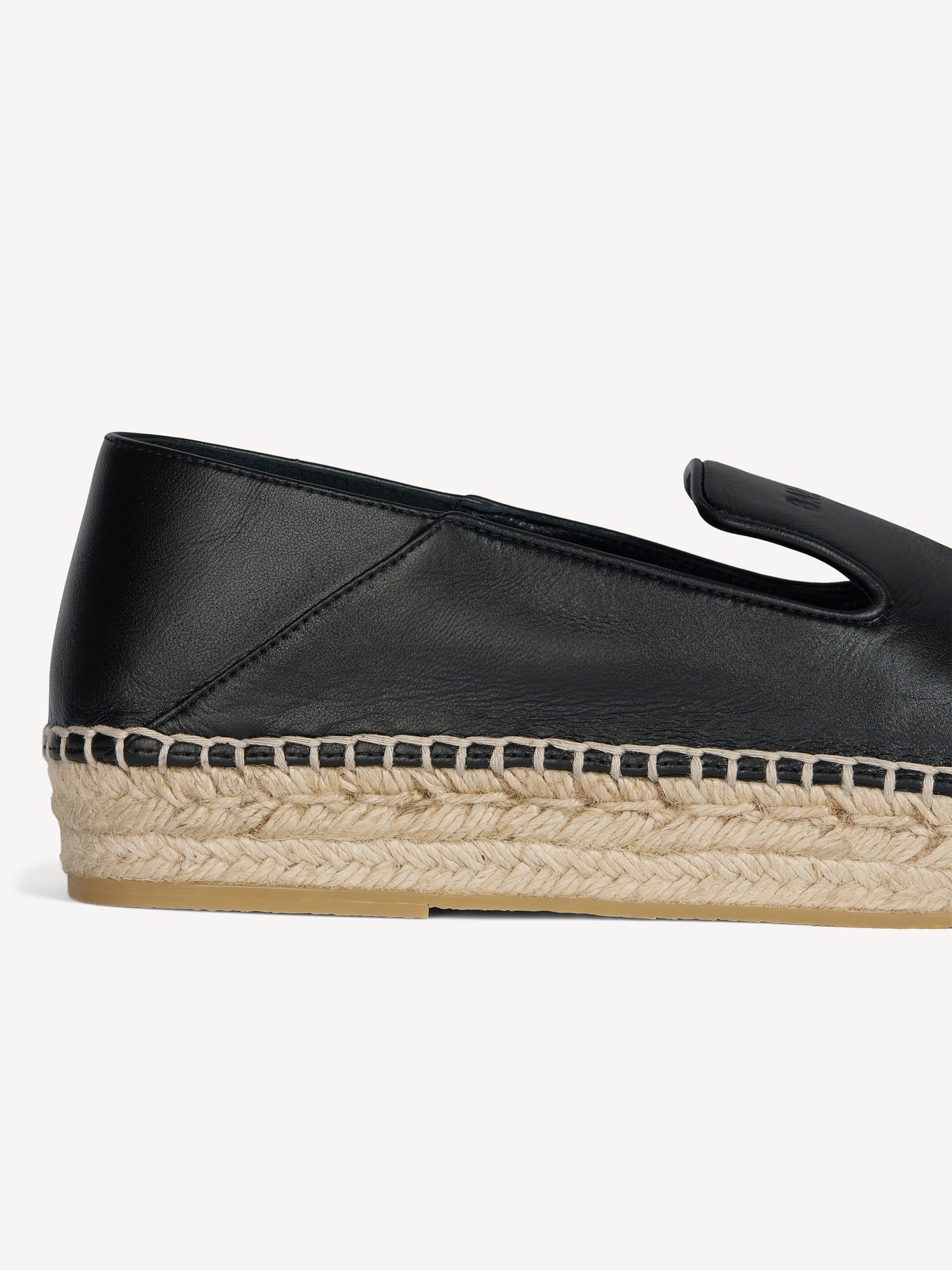 Smooth leather espadrilles