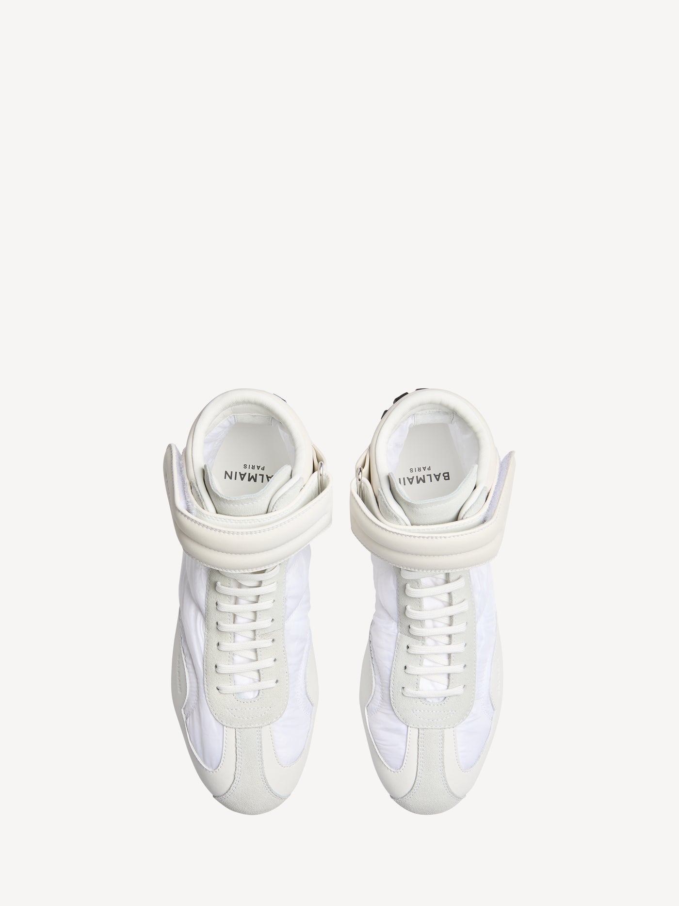 Racing Mid-Top trainers in nylon and leather