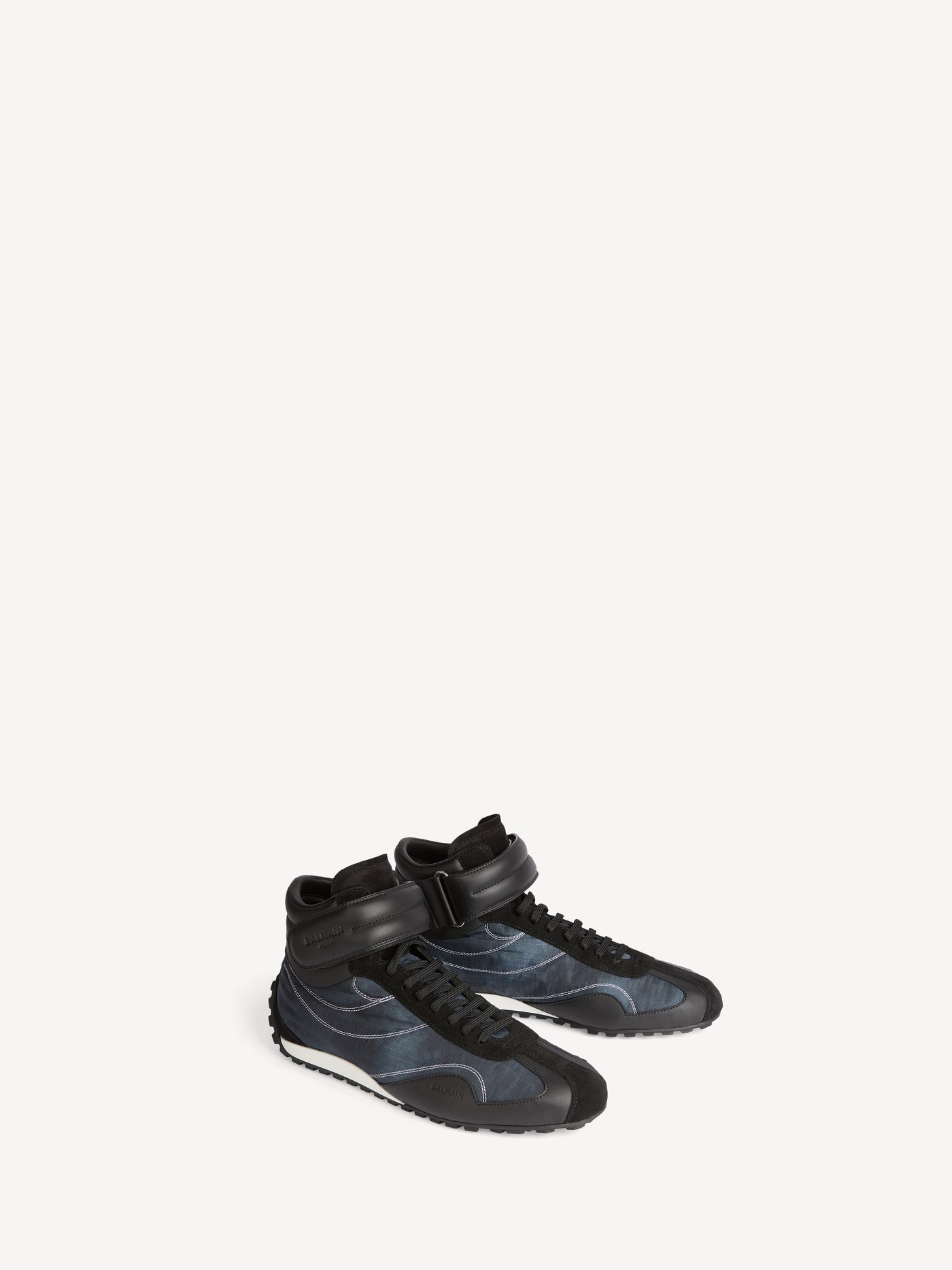Baskets Racing Mid-Top en nylon et cuir