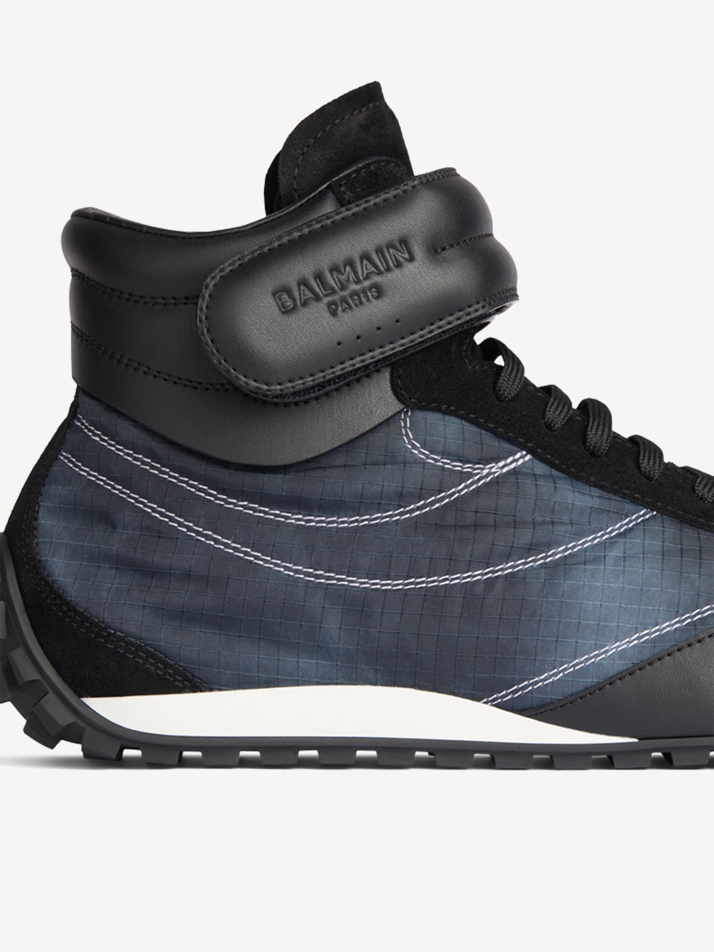 Baskets Racing Mid-Top en nylon et cuir
