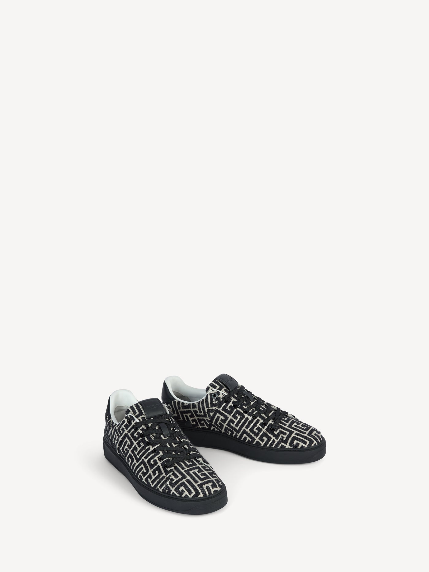 Baskets B-Court en cuir et jacquard Monogramme