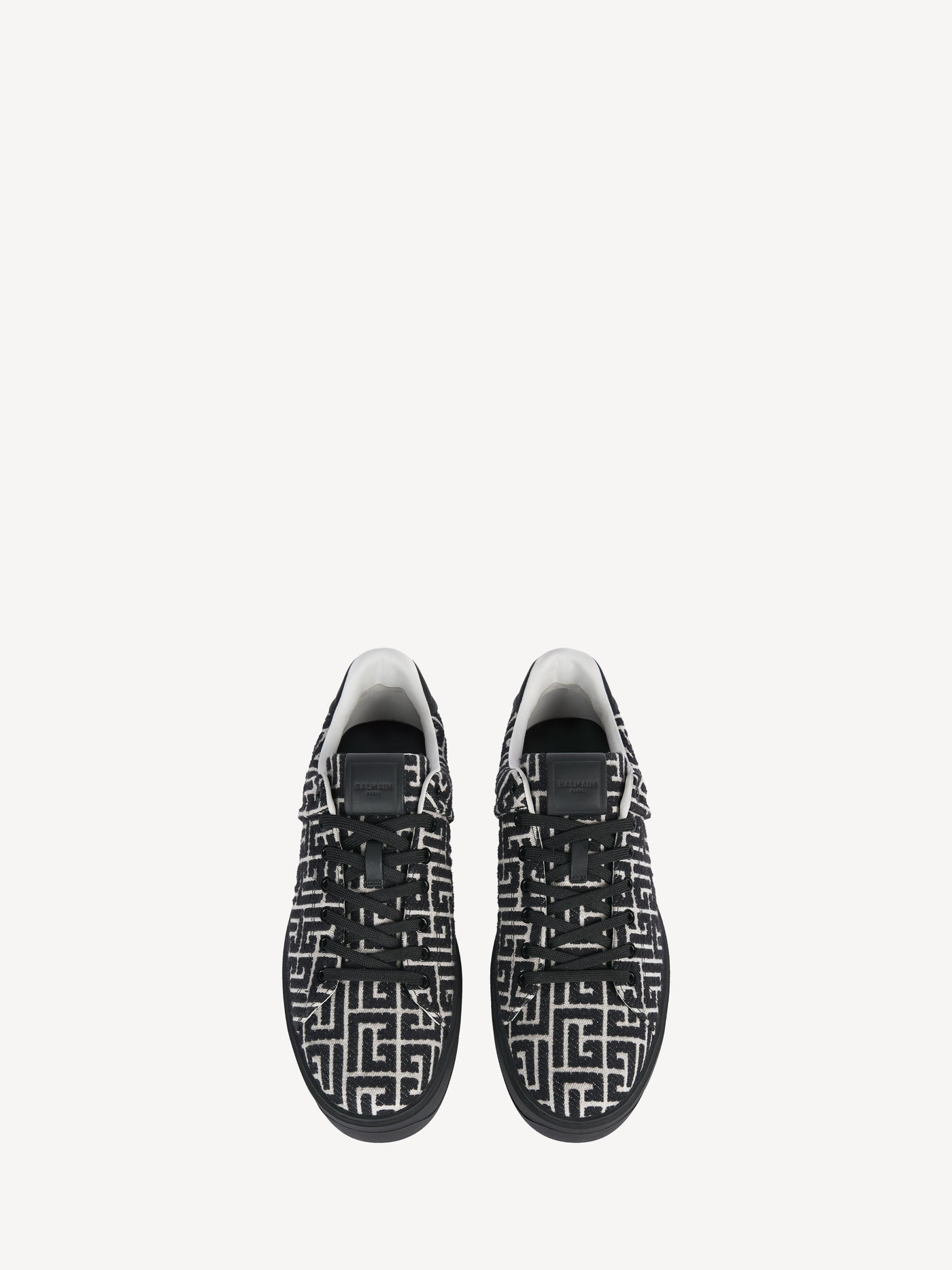 Baskets B-Court en cuir et jacquard Monogramme