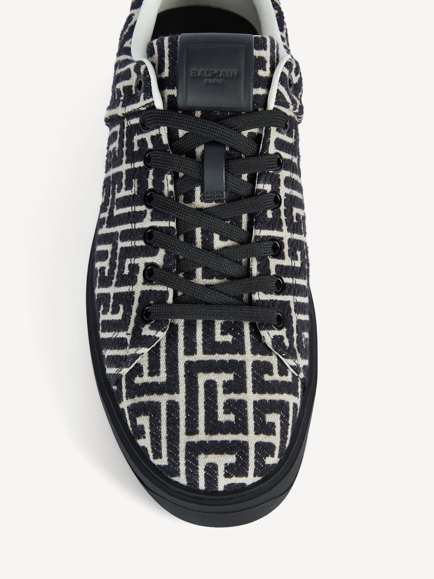 Baskets B-Court en cuir et jacquard Monogramme
