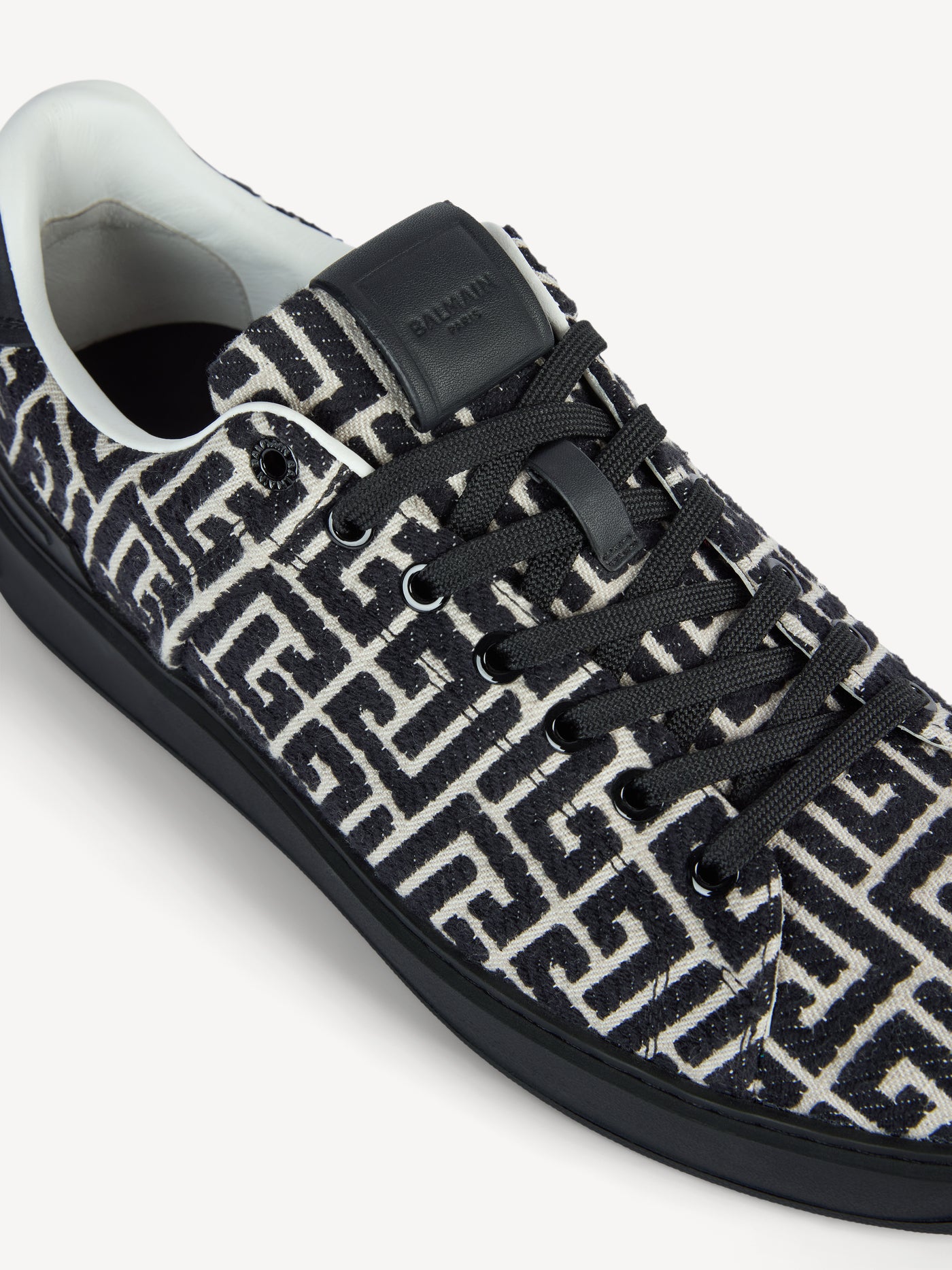 Baskets B-Court en cuir et jacquard Monogramme