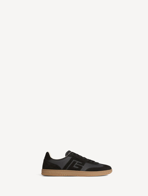 Balmain Swan suede and smooth leather trainers