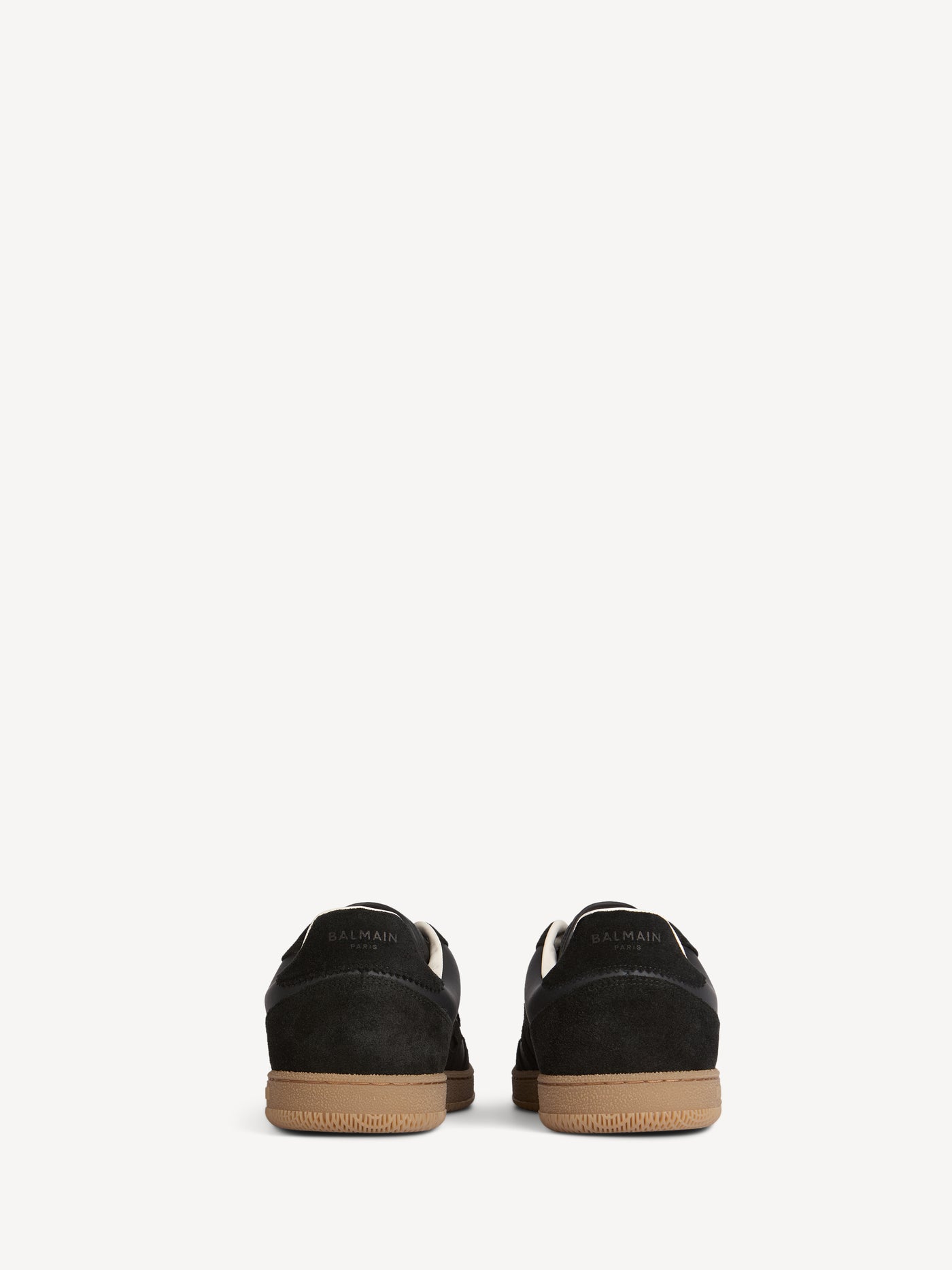 Baskets Balmain Swan en cuir suédé et lisse