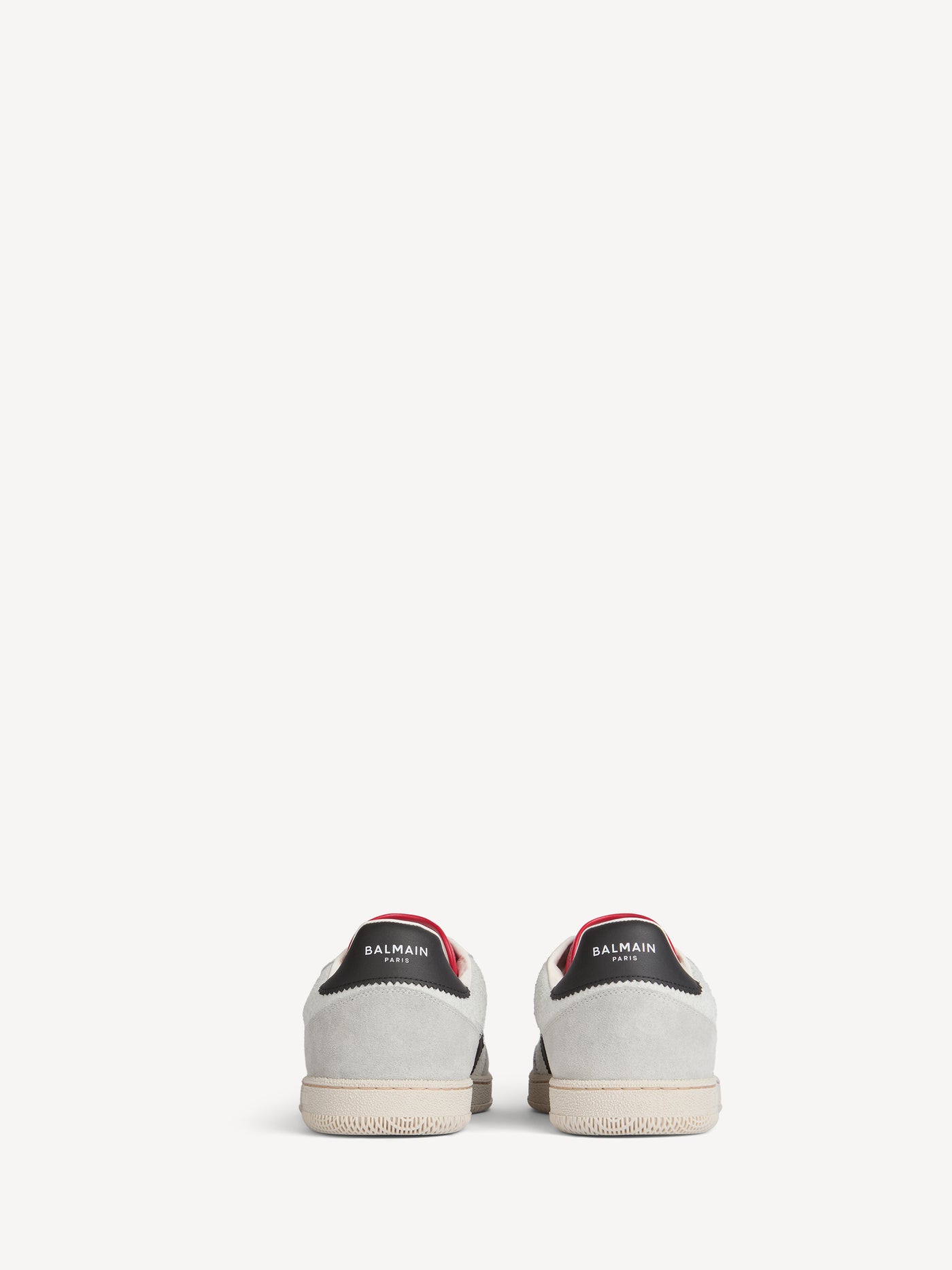 Balmain Swan 绒面革和光滑皮革运动鞋