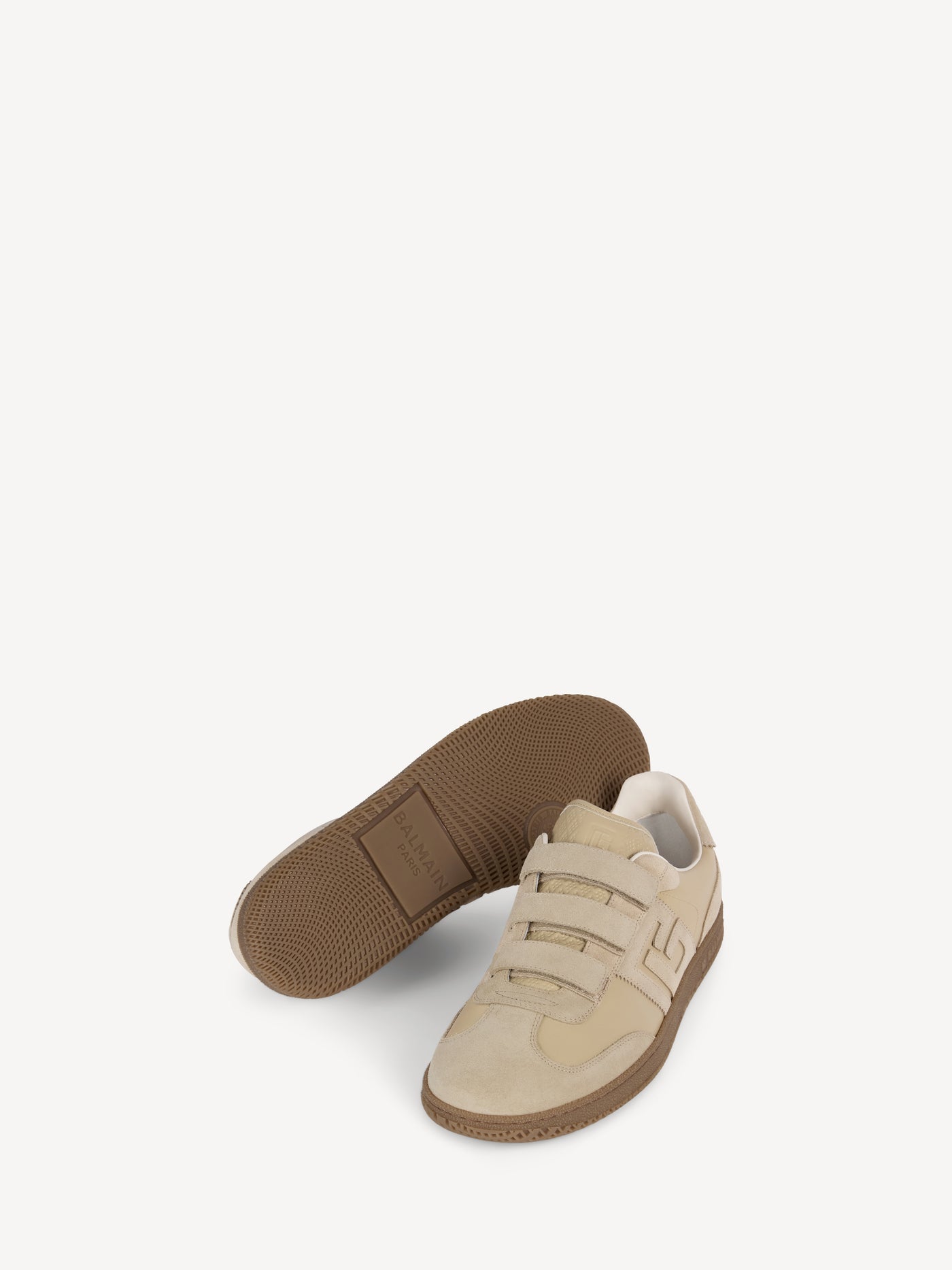Balmain Swan Sneakers aus Glattleder und Wildleder