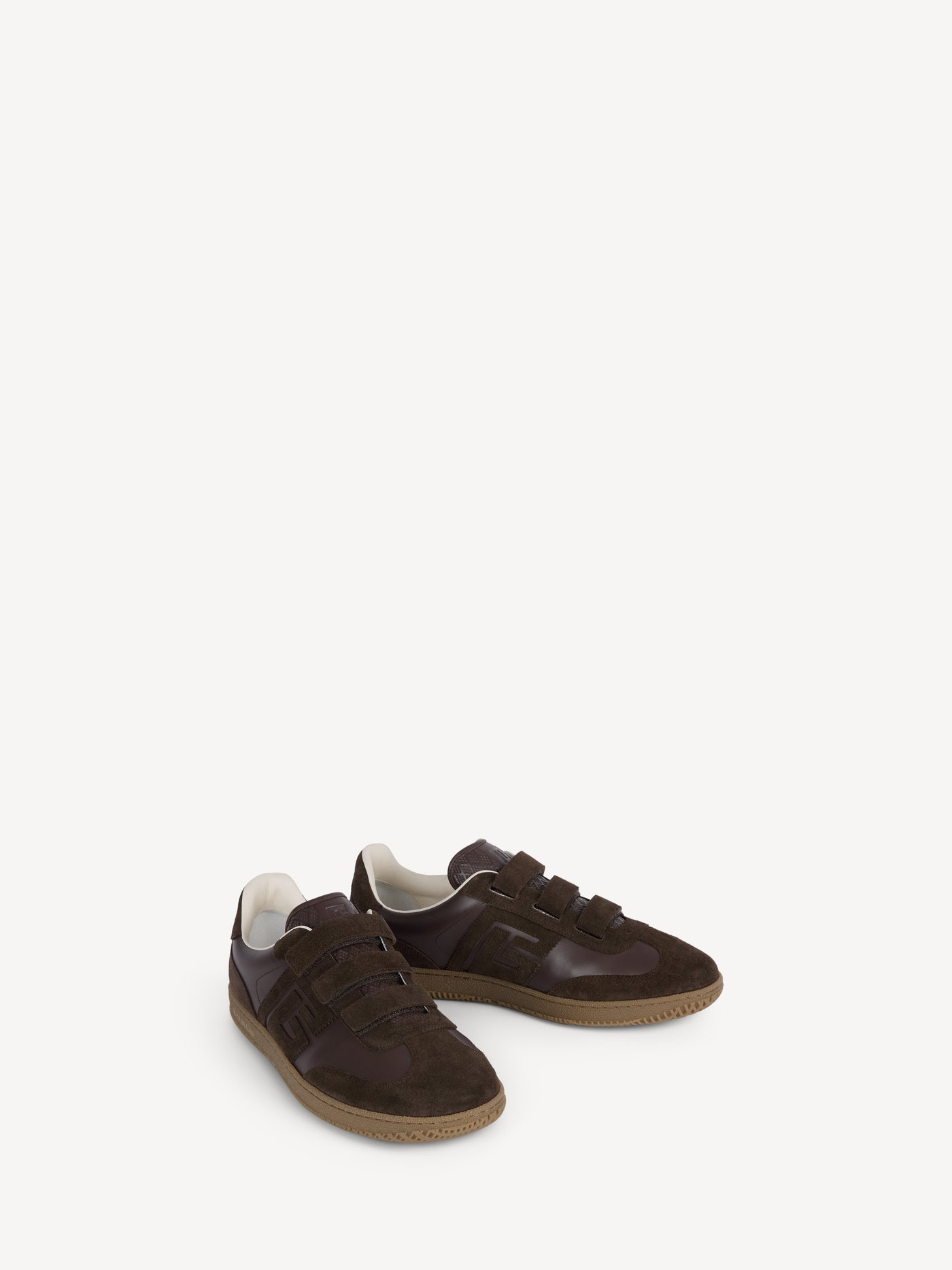 Balmain Swan trainers in smooth leather and suede