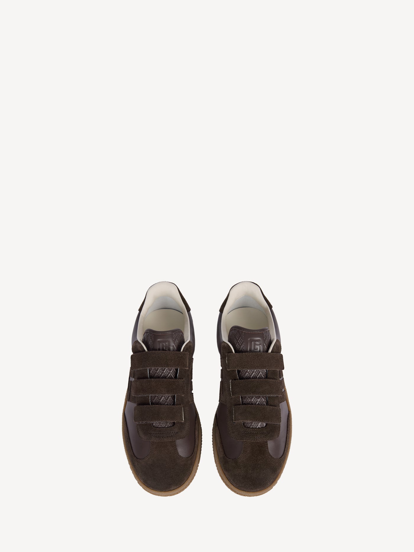 Balmain Swan trainers in smooth leather and suede