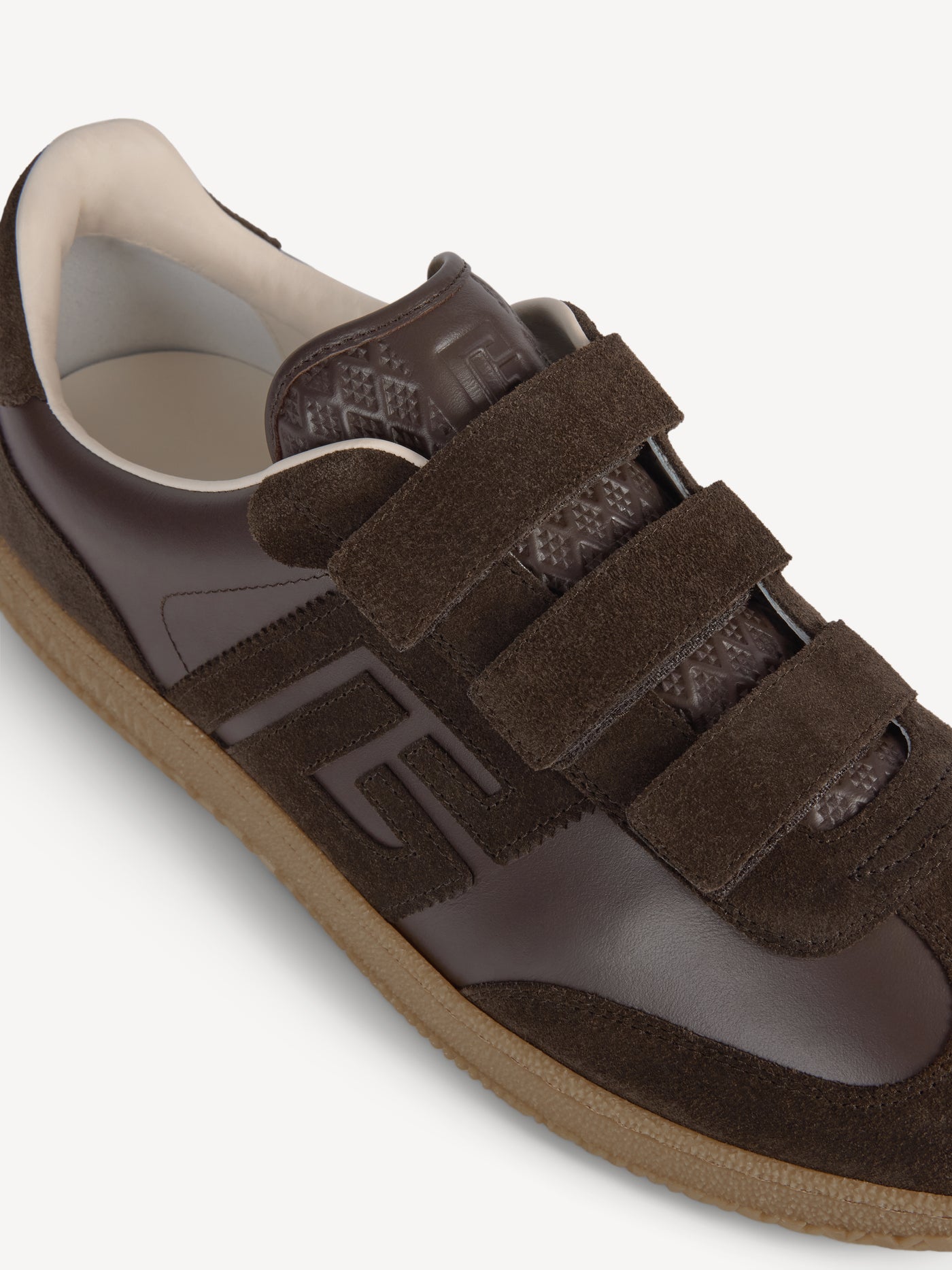 Balmain Swan trainers in smooth leather and suede