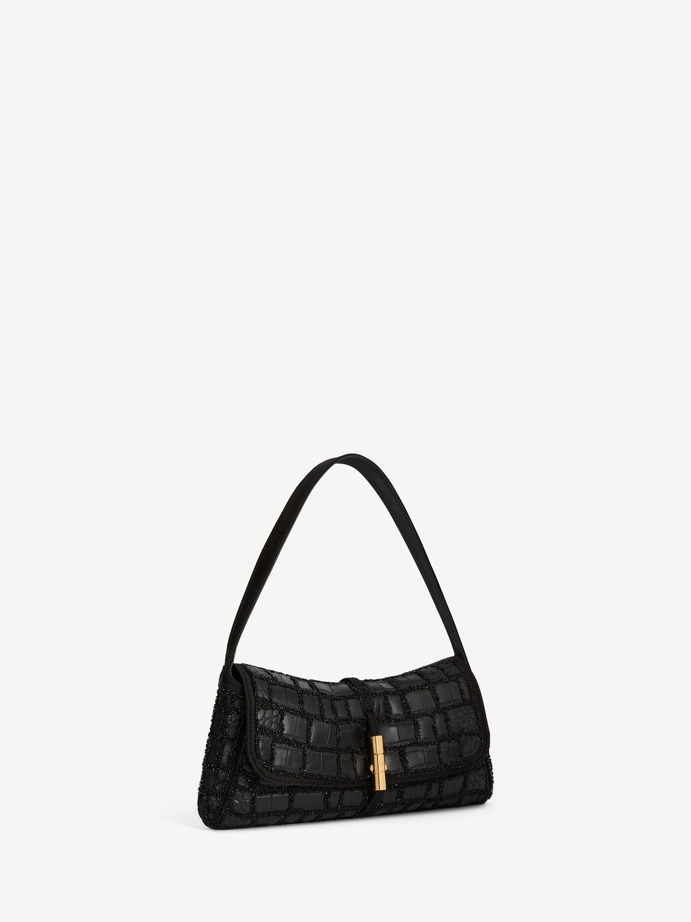 Sac BALMAIN METROPOLIS en cuir effet croco brodé