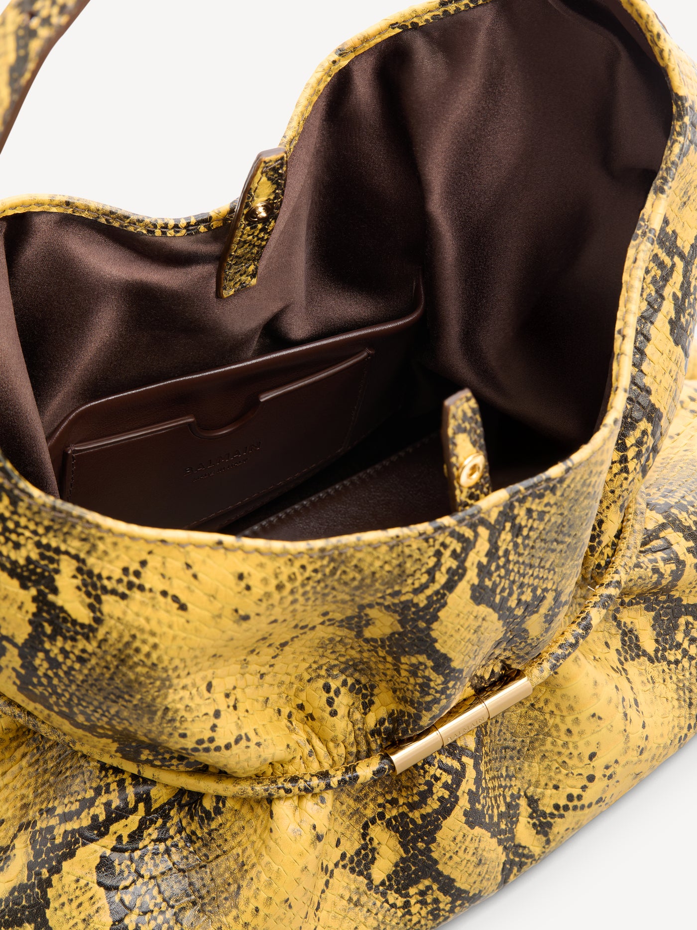 SPHYNX medium bag in python-effect leather