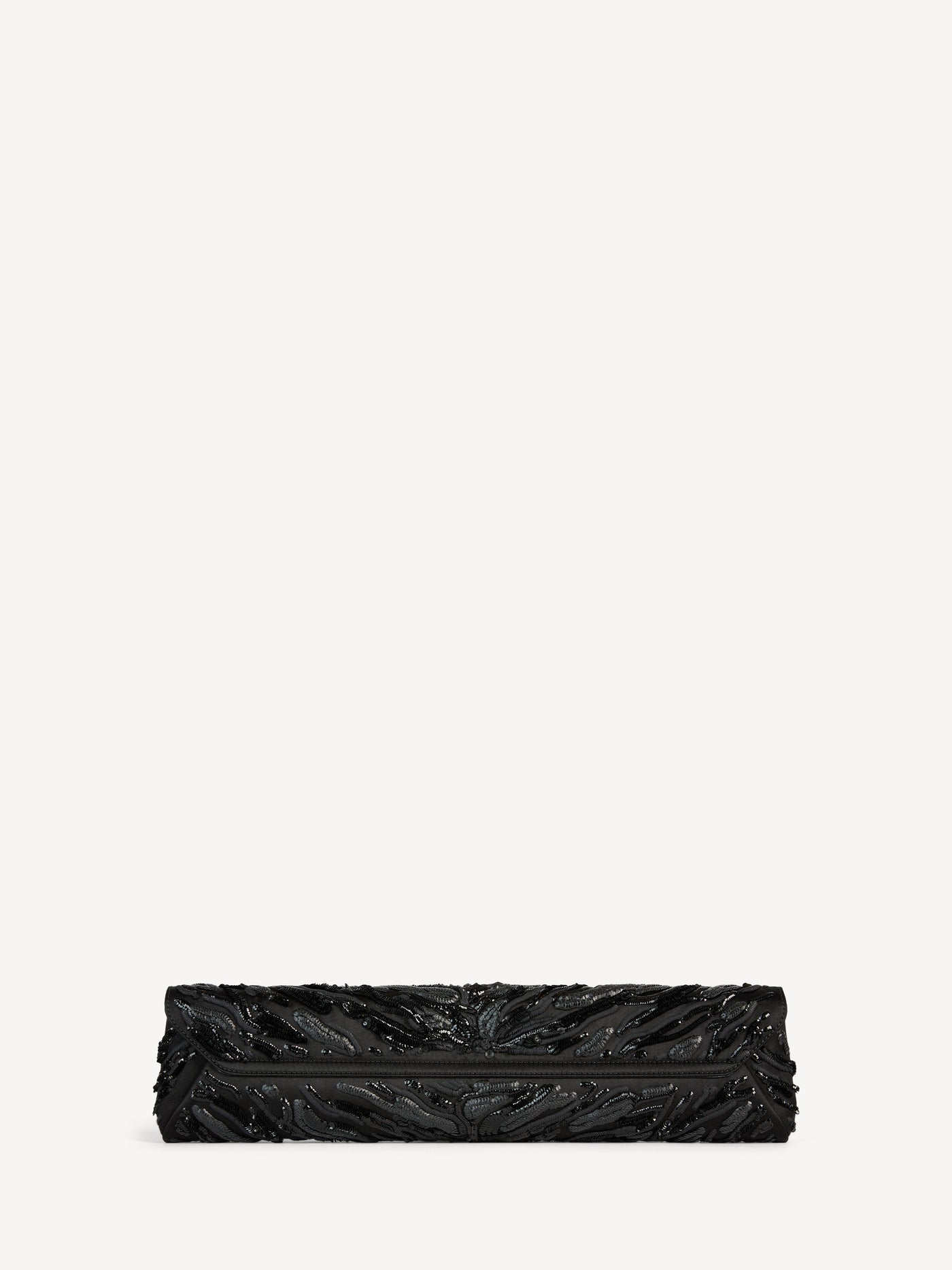 LONG CLUTCH bag in embroidered satin