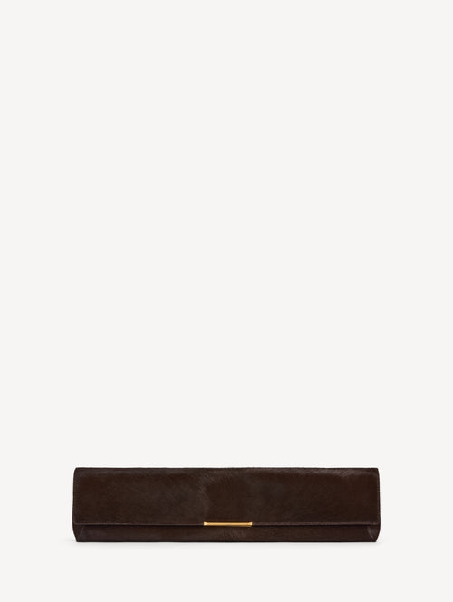 LONG CLUTCH bag in pony-effect leather