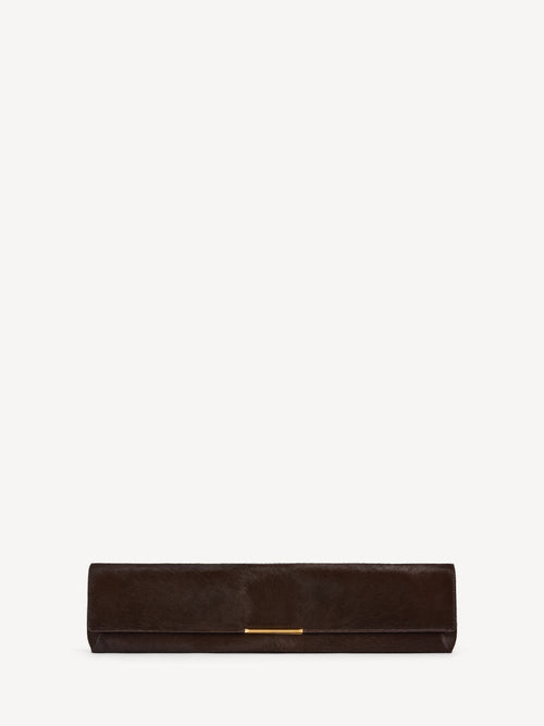LONG CLUTCH bag in pony-effect leather