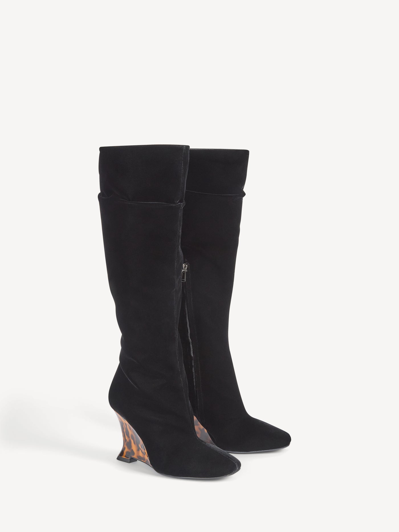 Botas Wedge de terciopelo