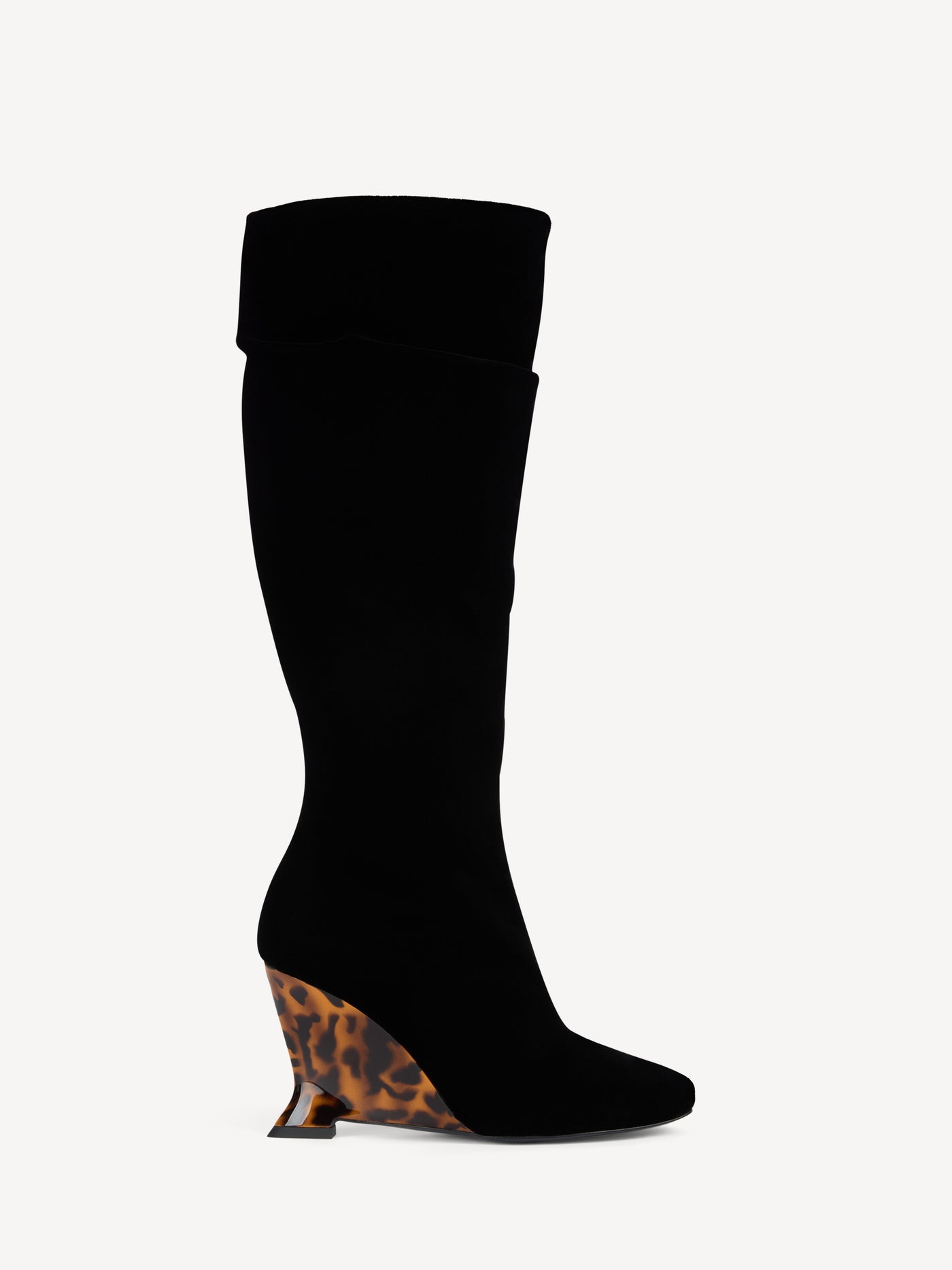 Botas Wedge de terciopelo