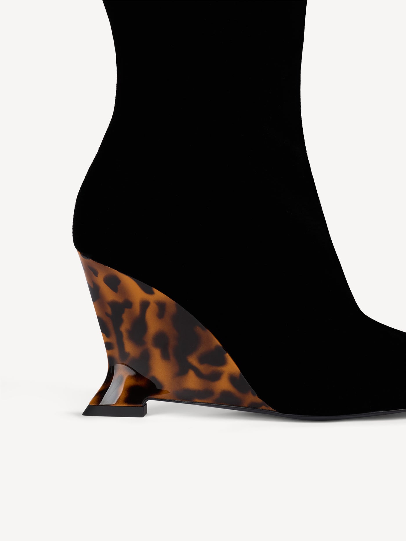 Botas Wedge de terciopelo