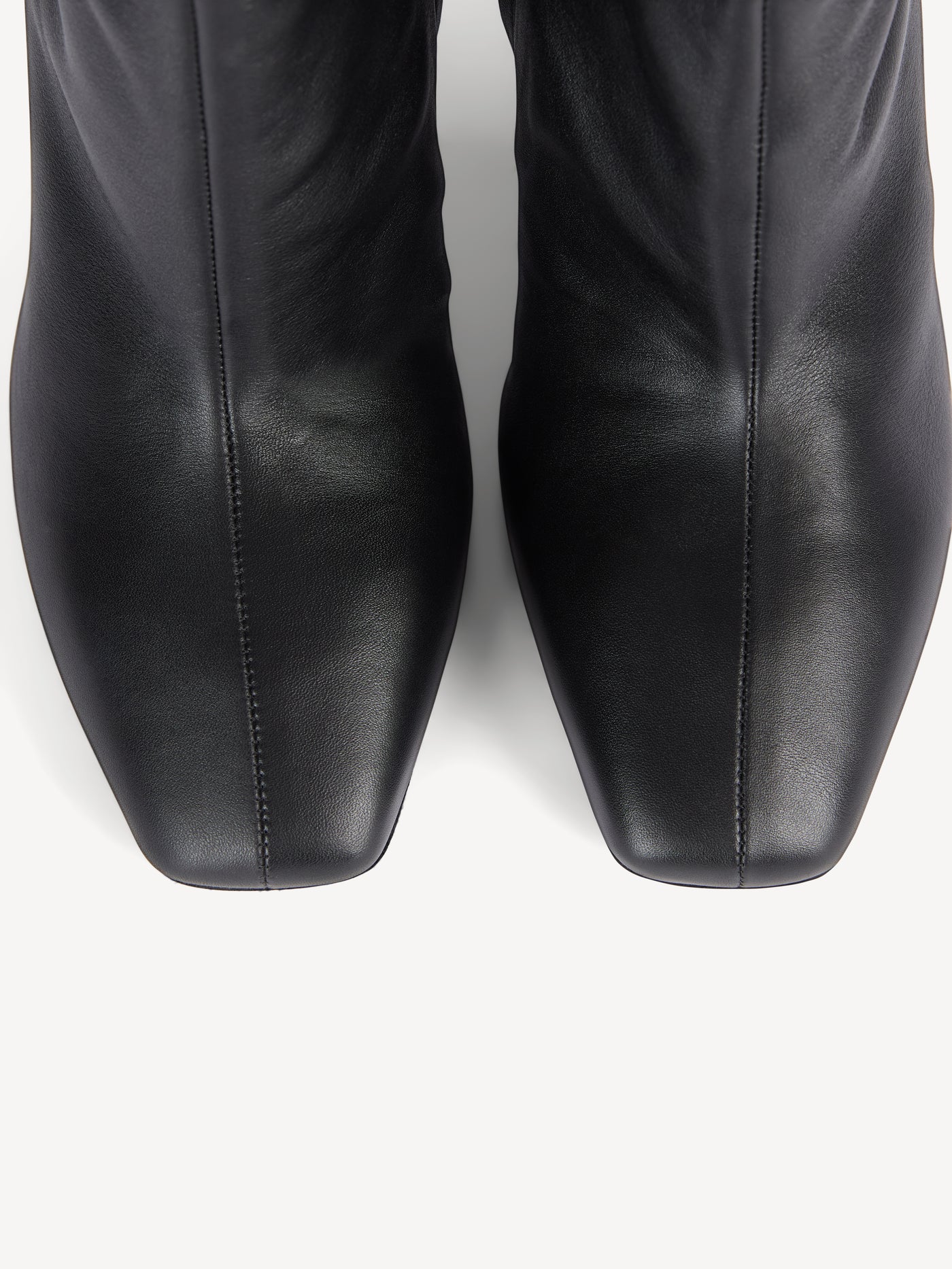 Wedge smooth leather ankle boots