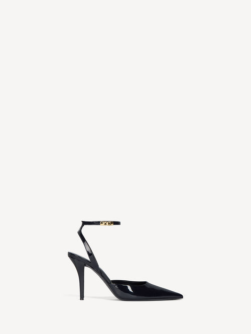 Patent leather strappy pumps