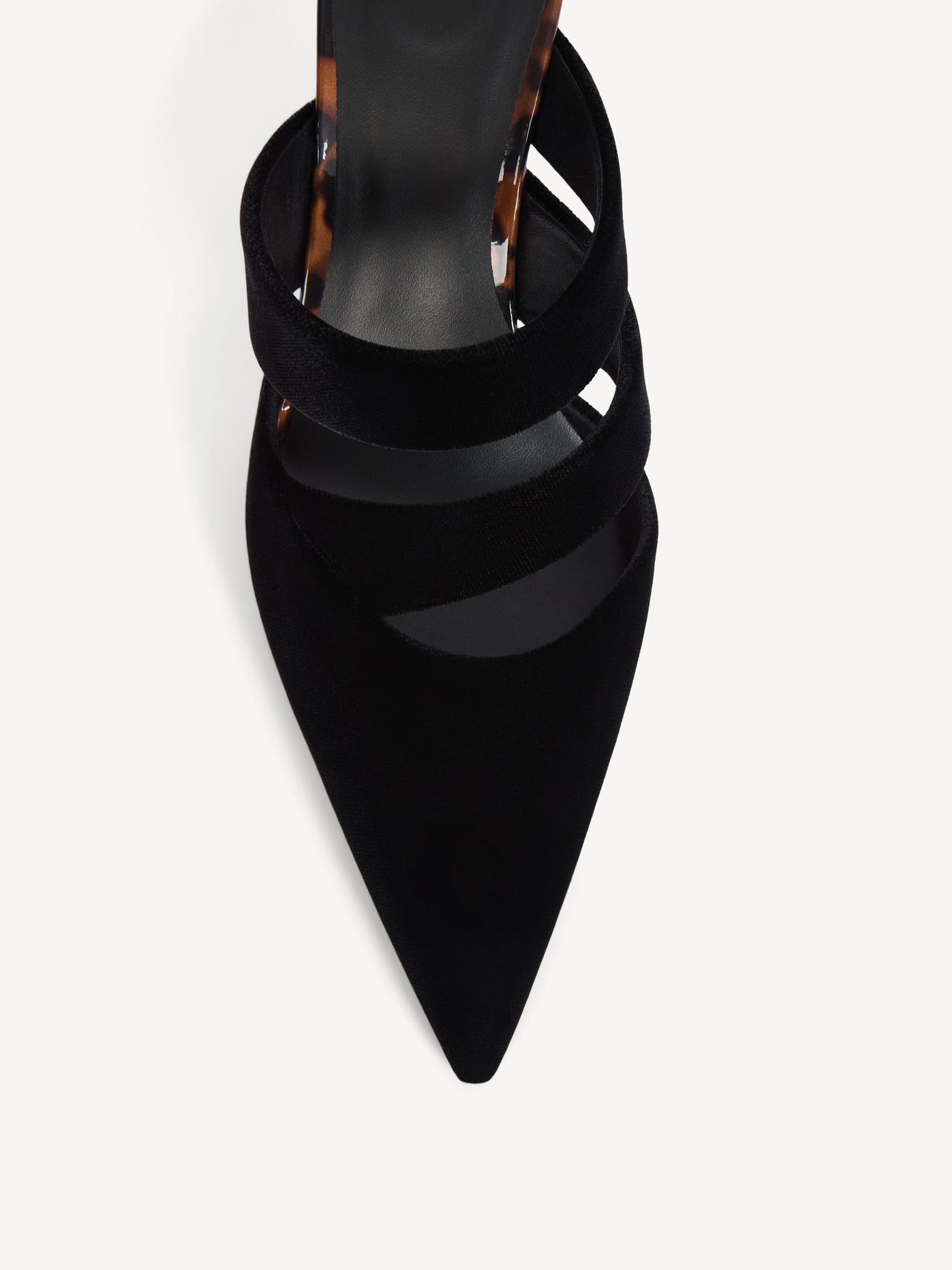 Escarpins en velours et cuir verni imprimé
