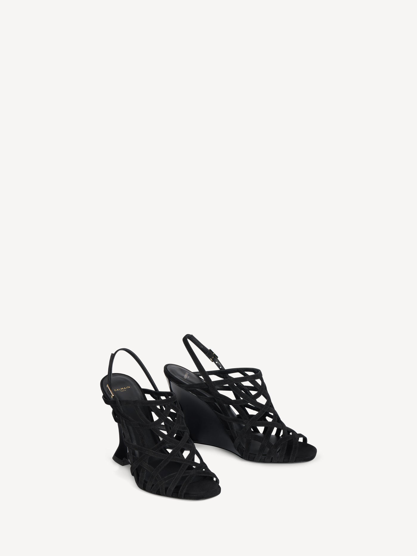 Sandalen Wedge Cage aus Wildleder