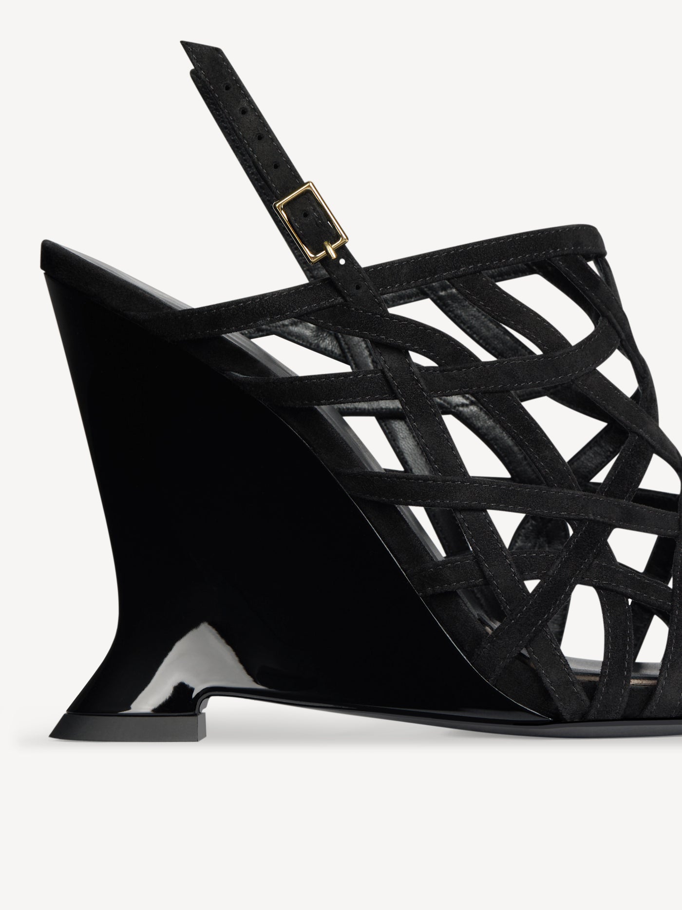 Sandalen Wedge Cage aus Wildleder