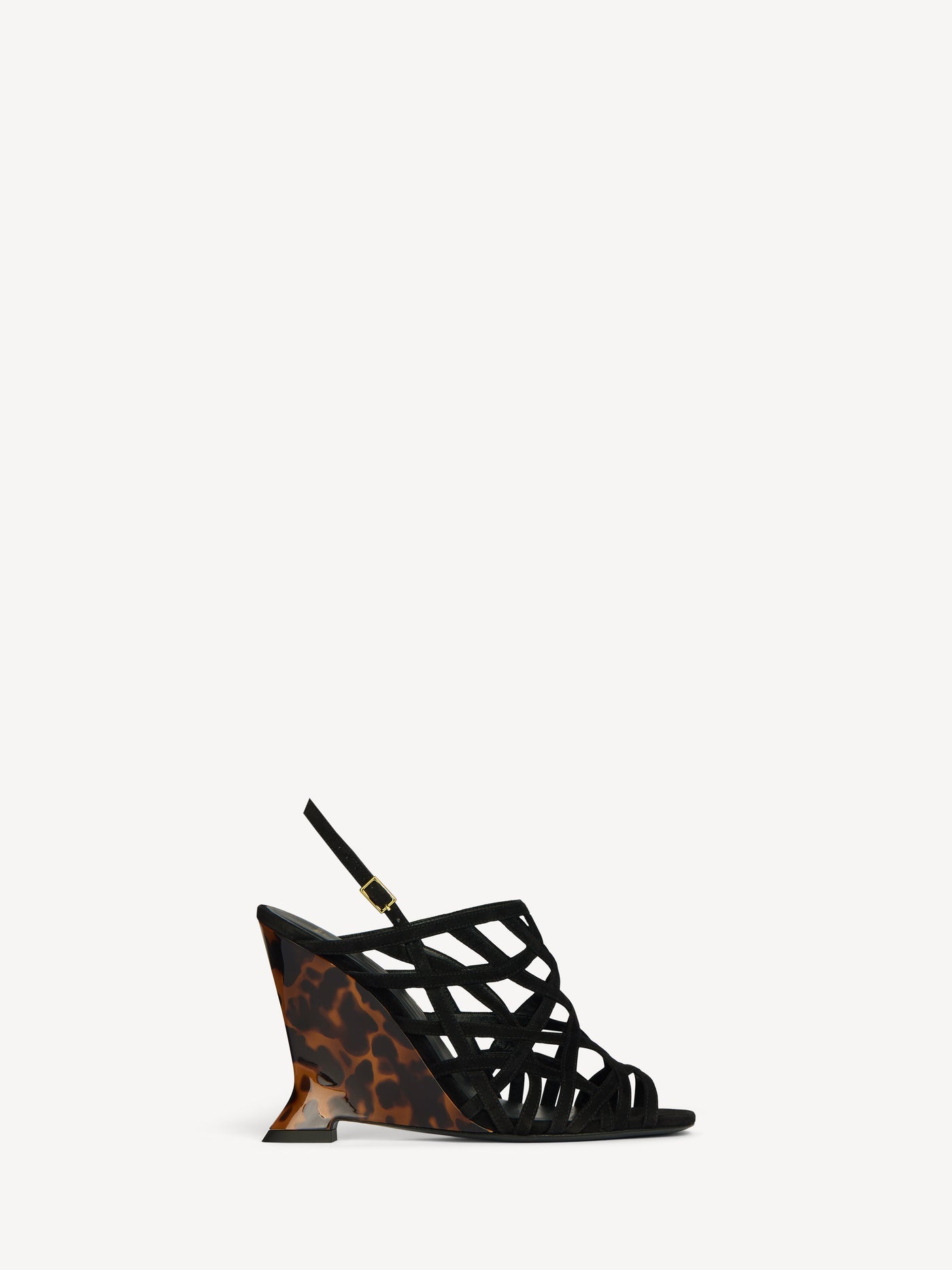 Sandali con zeppa Cage in pelle scamosciata