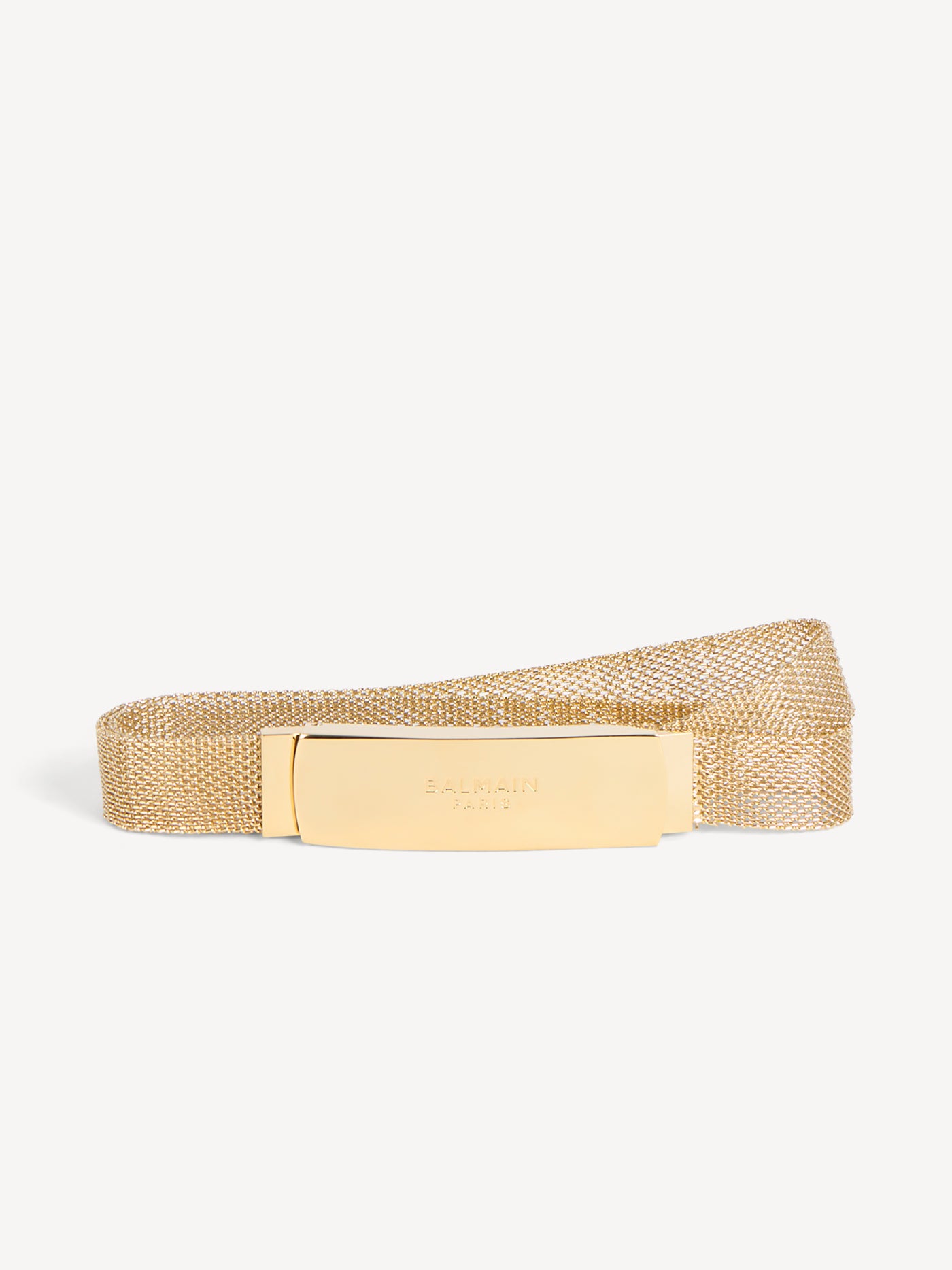 Balmain braided brass belt