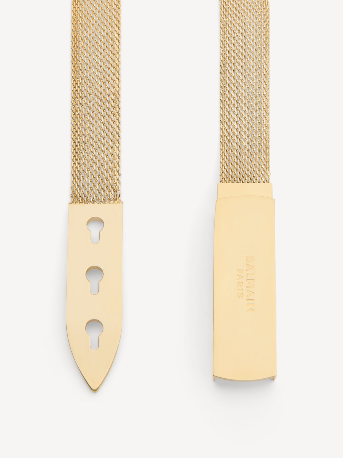 Balmain braided brass belt