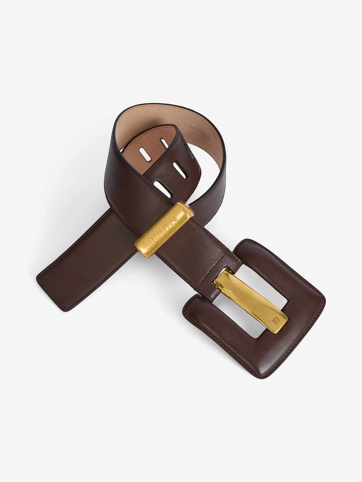 Cintura Anthem grande in pelle liscia