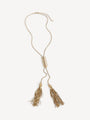 Collana lunga a nappina in ottone